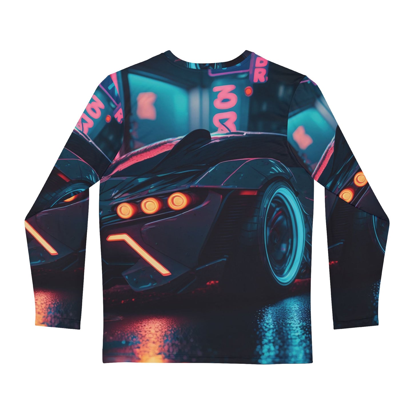 Neon Car Men's Long Sleeve Shirt (AOP)