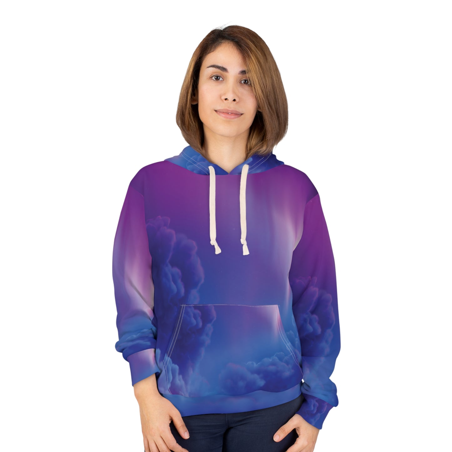 Clouds All Over Print Pullover Hoodie