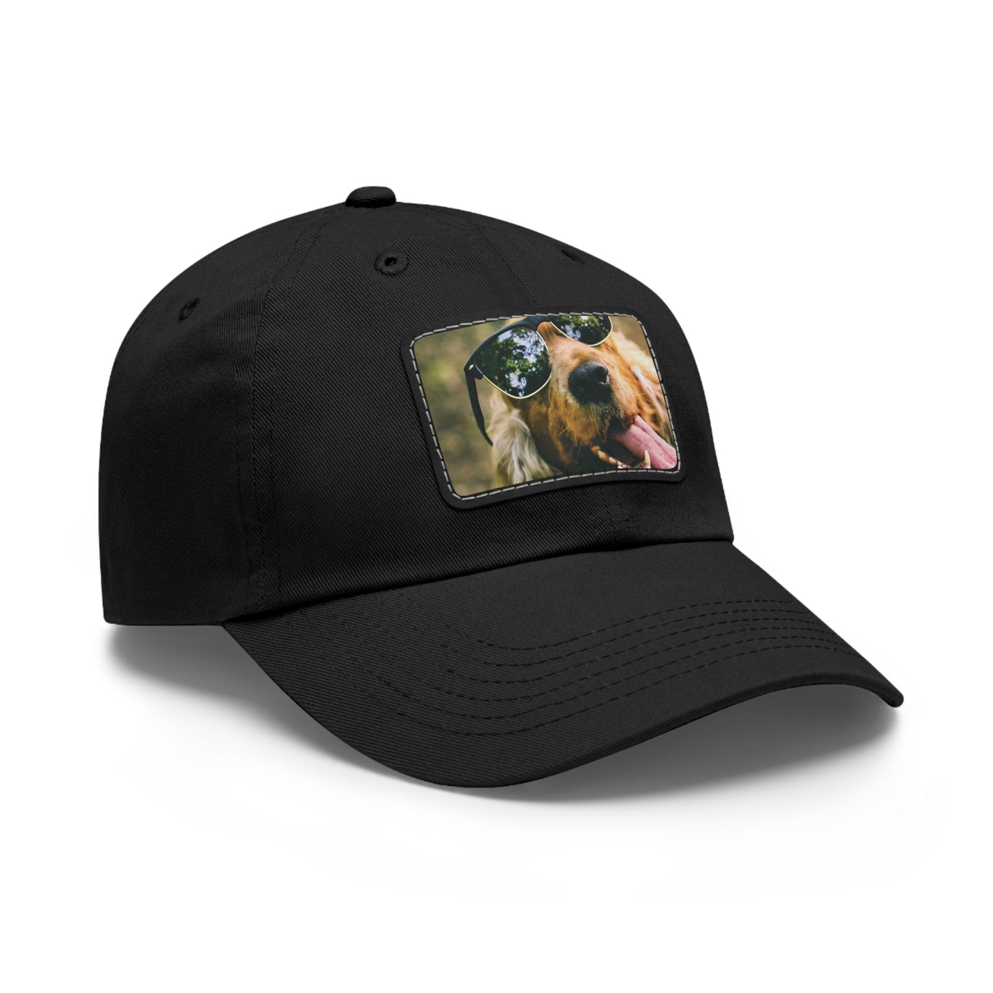 Cool Dog Dad Hat with Leather Patch (Rectangle)