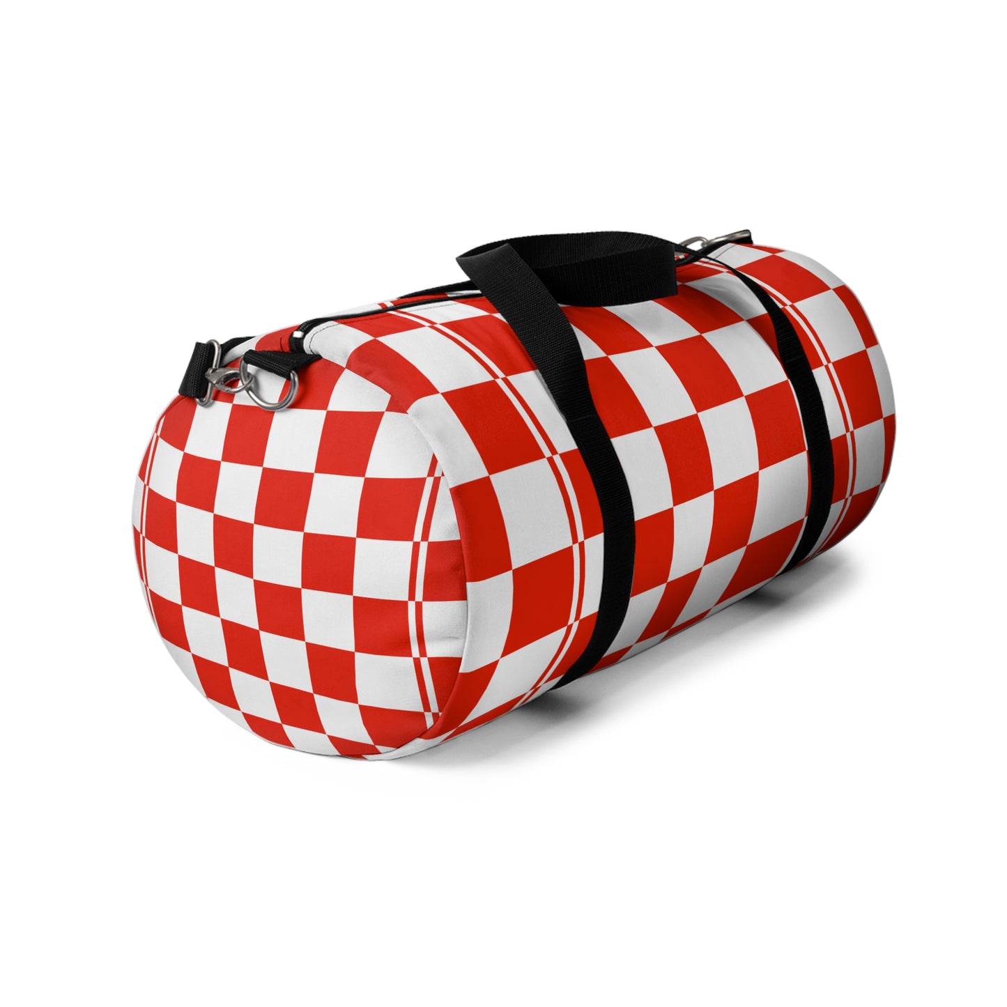 Red Checkered Duffel Bag | Gym Bag, Red and White