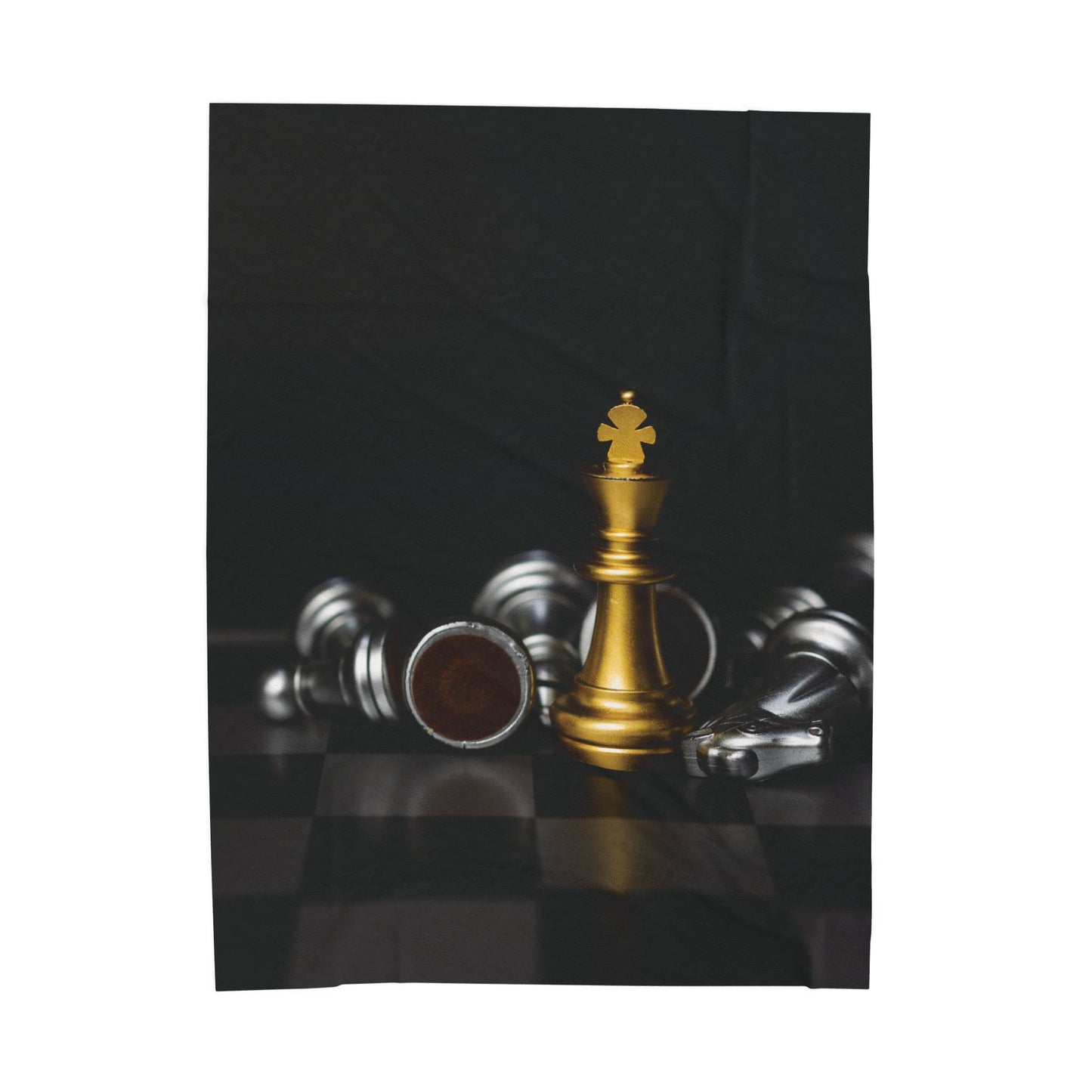 Chess-Themed Velveteen Plush Blanket - Cozy Decor for Game Night