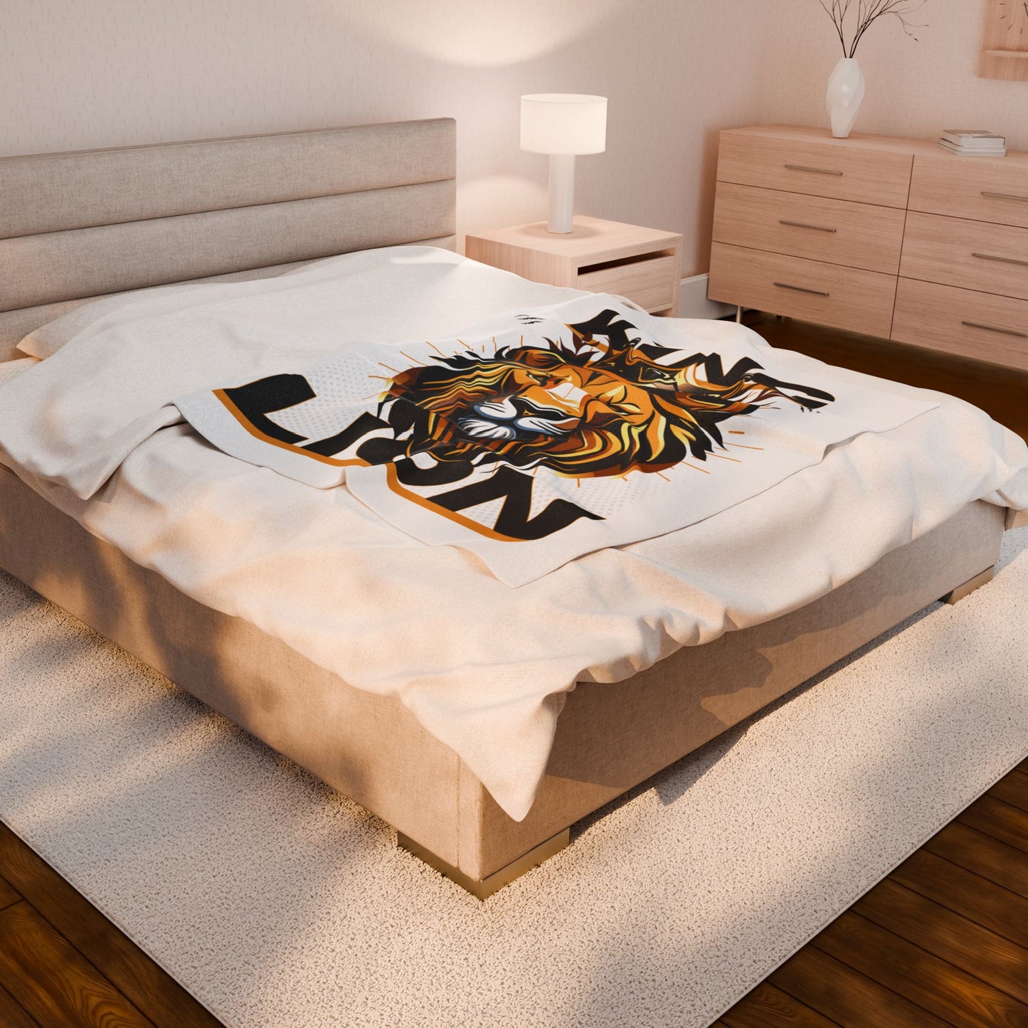 King Lion Velveteen Plush Blanket