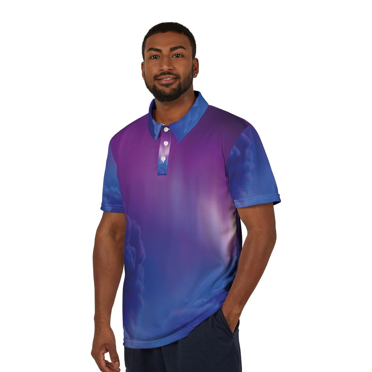 Clouds Unisex Polo Shirt (AOP)