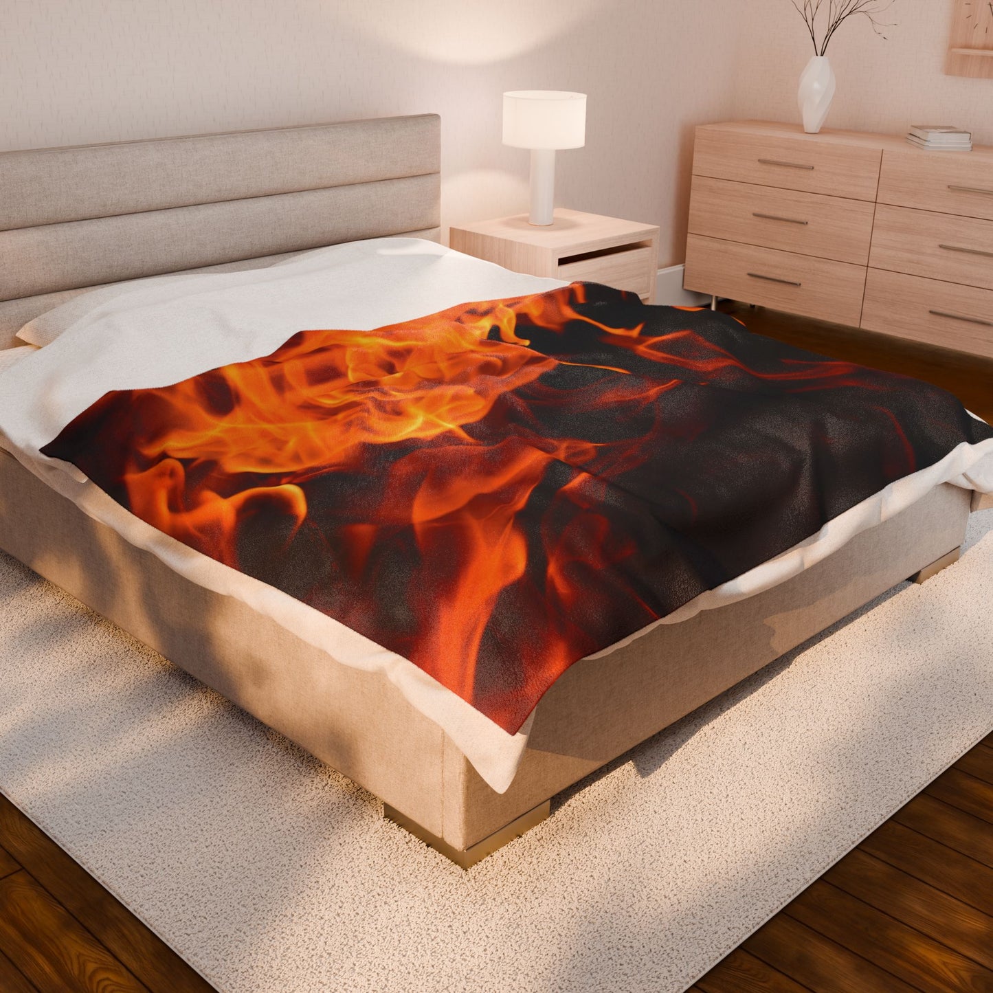 Fire Velveteen Plush Blanket