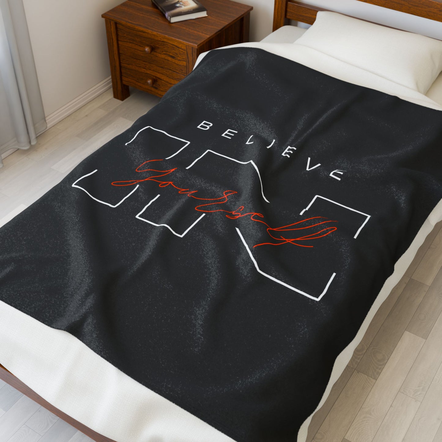 Believe Inspirational Velveteen Plush Blanket