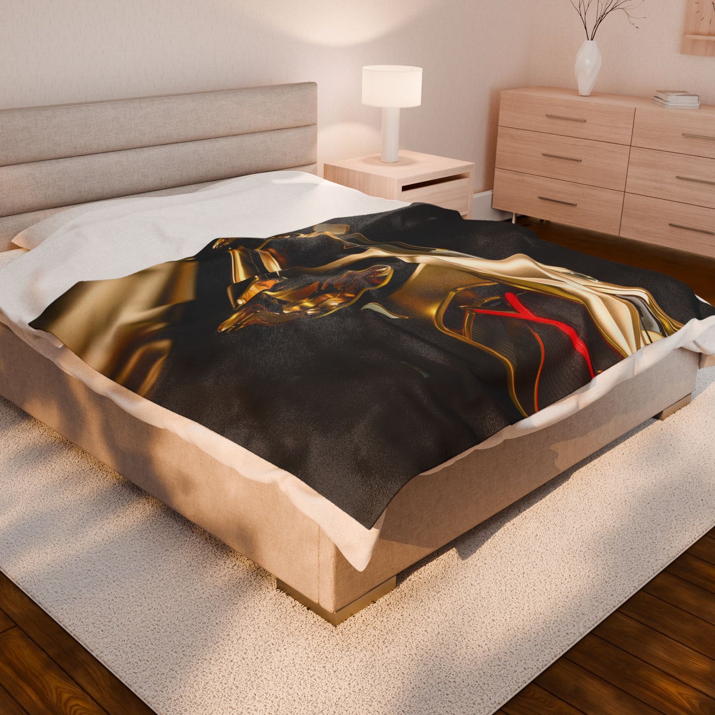 Gold Car Velveteen Plush Blanket