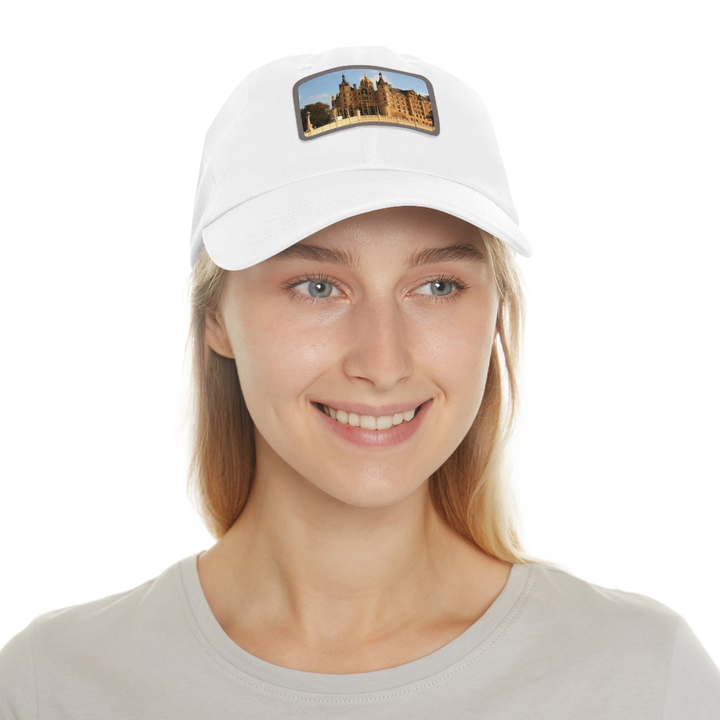 Castle Dad Hat with Leather Patch (Rectangle)