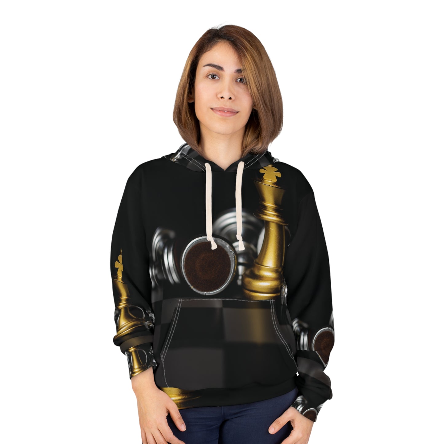 King Chess Hoodie, Warm and Cozy, Polyester, Graphic Hoodie