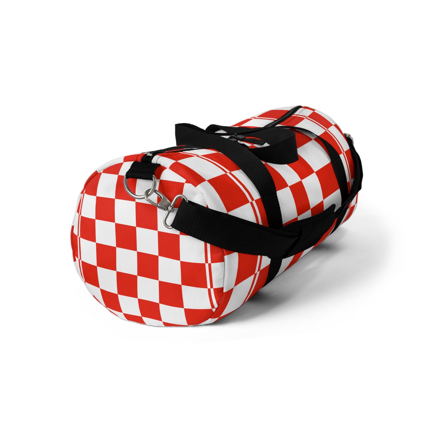 Red Checkered Duffel Bag | Gym Bag, Red and White