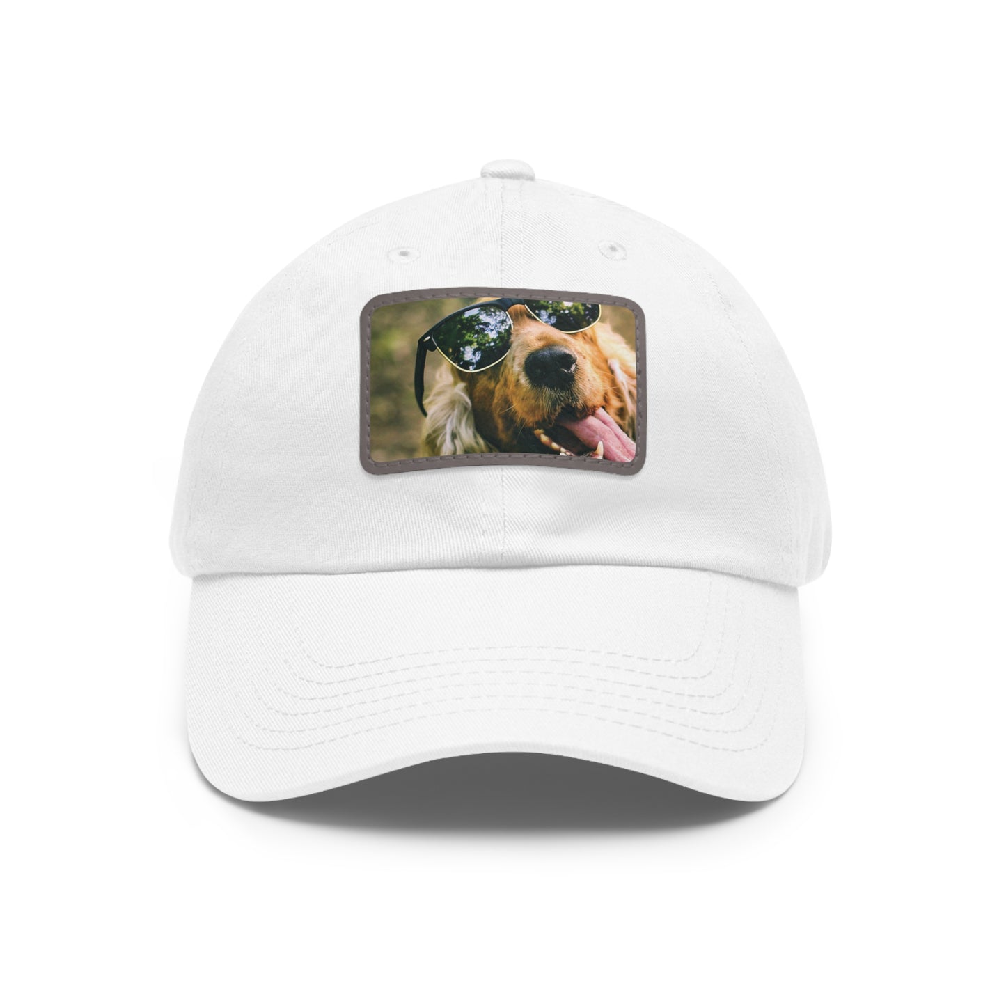 Cool Dog Dad Hat with Leather Patch (Rectangle)
