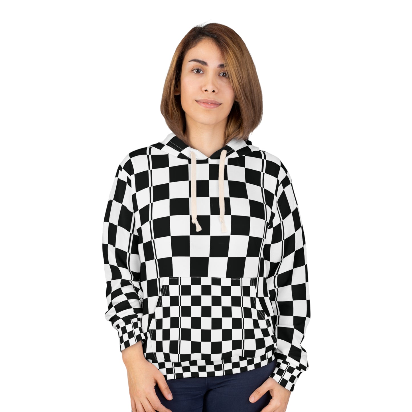 Checkerboard Pullover Hoodie