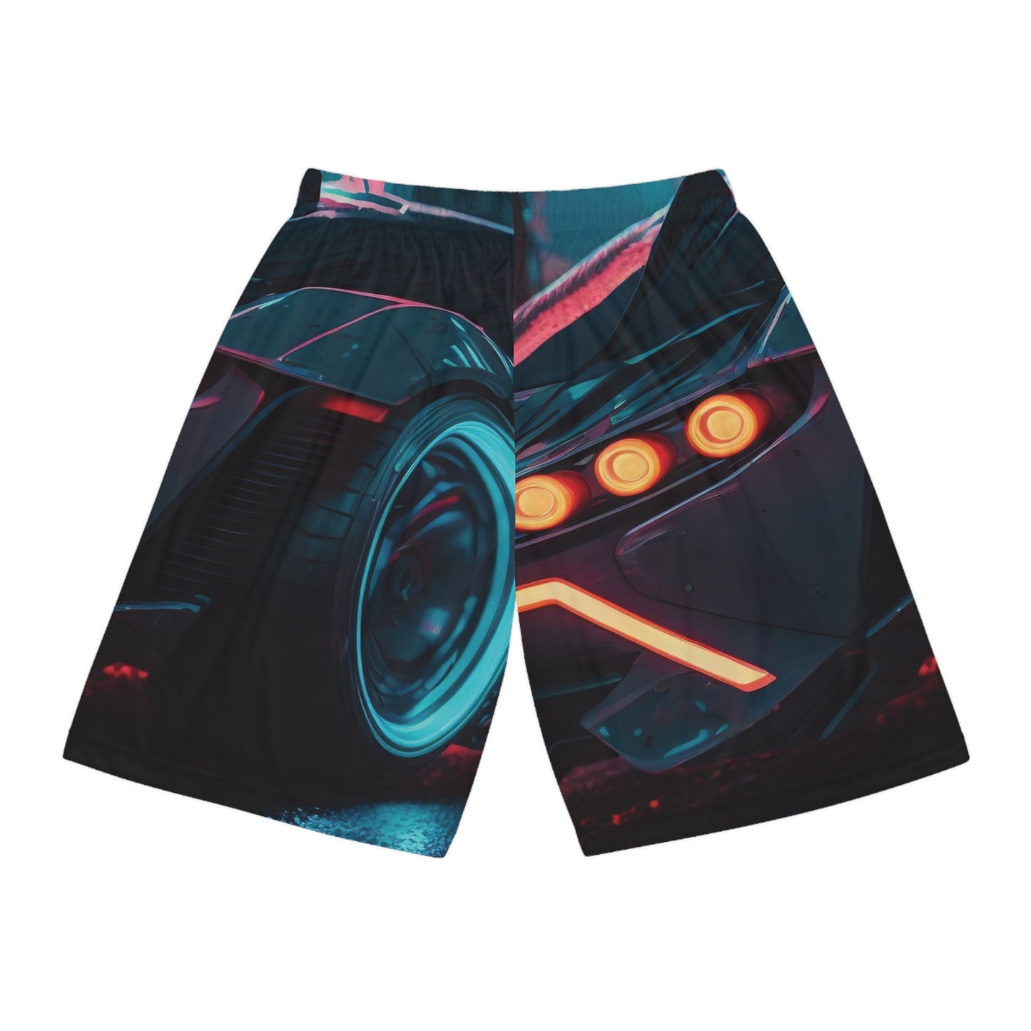Neon Car Basketball Shorts (AOP)