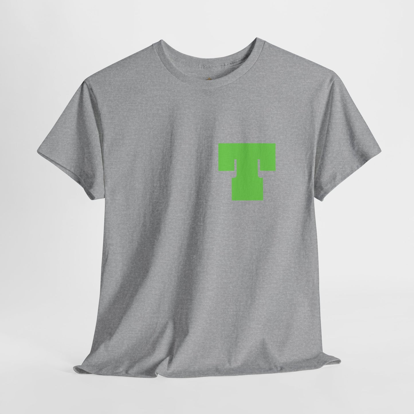 Unisex Heavy Cotton Tee with Bold Letter T | Casual Streetwear, Gift for Him/Her, Everyday Style, Birthday Apparel, Comfortable Tee