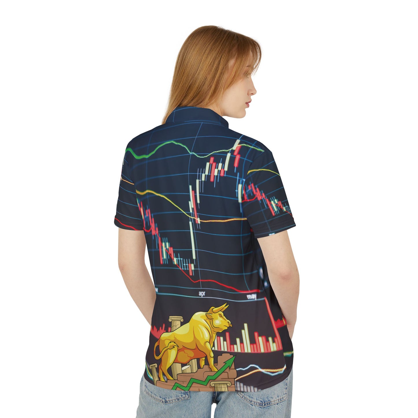 Stock Market Unisex Polo Shirt (AOP)