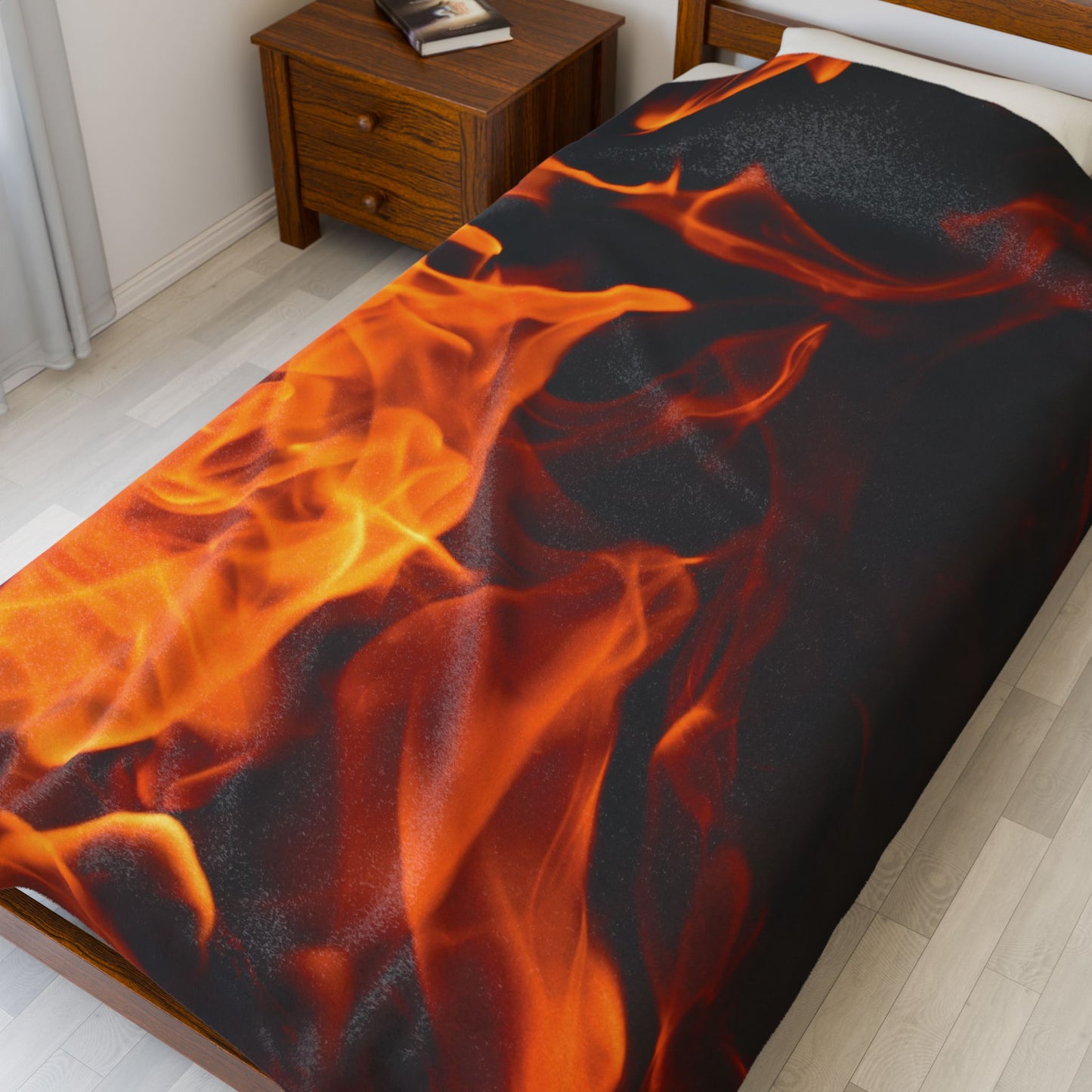 Fire Velveteen Plush Blanket