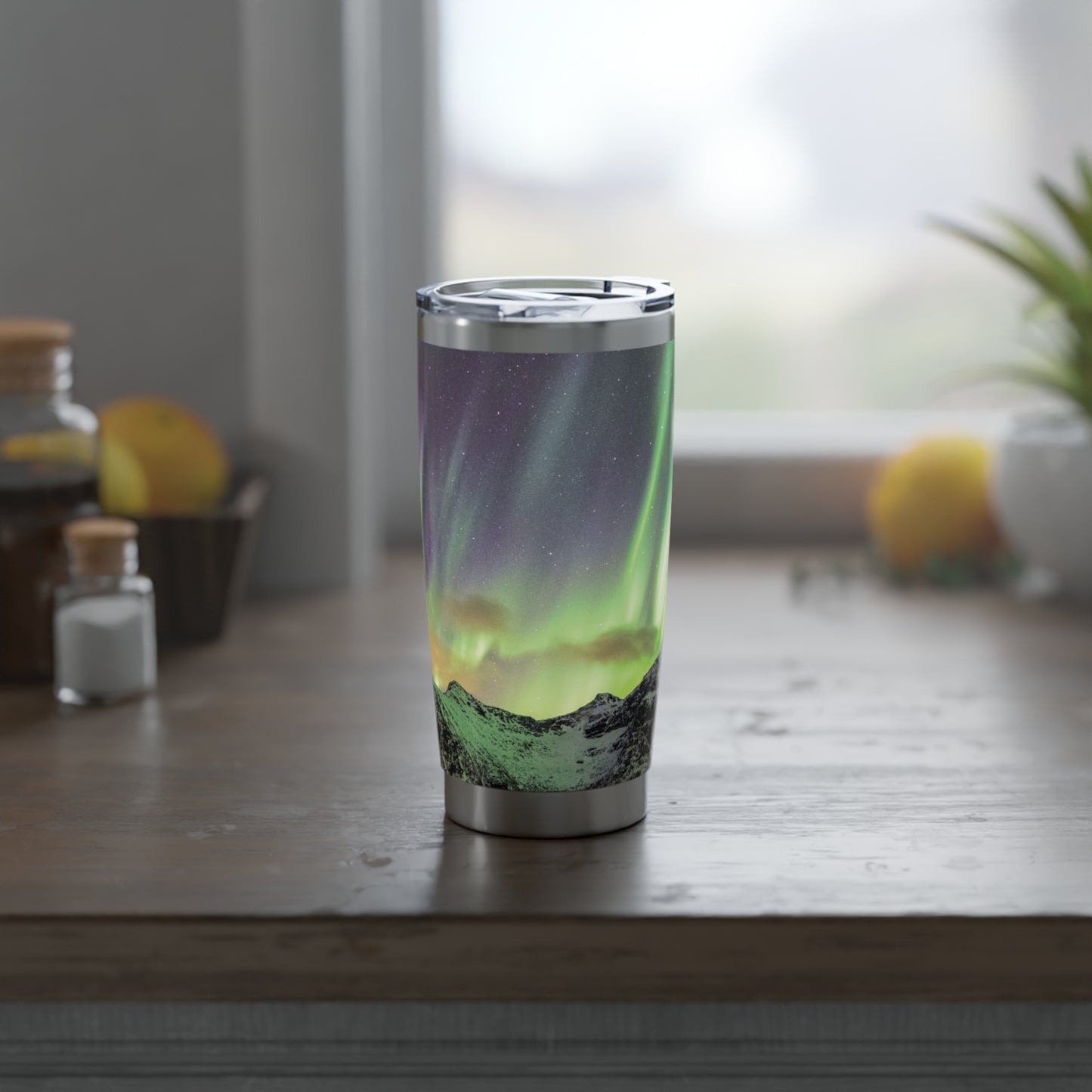 Aurora Borealis 20oz Tumbler - Travel Mug for Adventurers & Nature Lovers