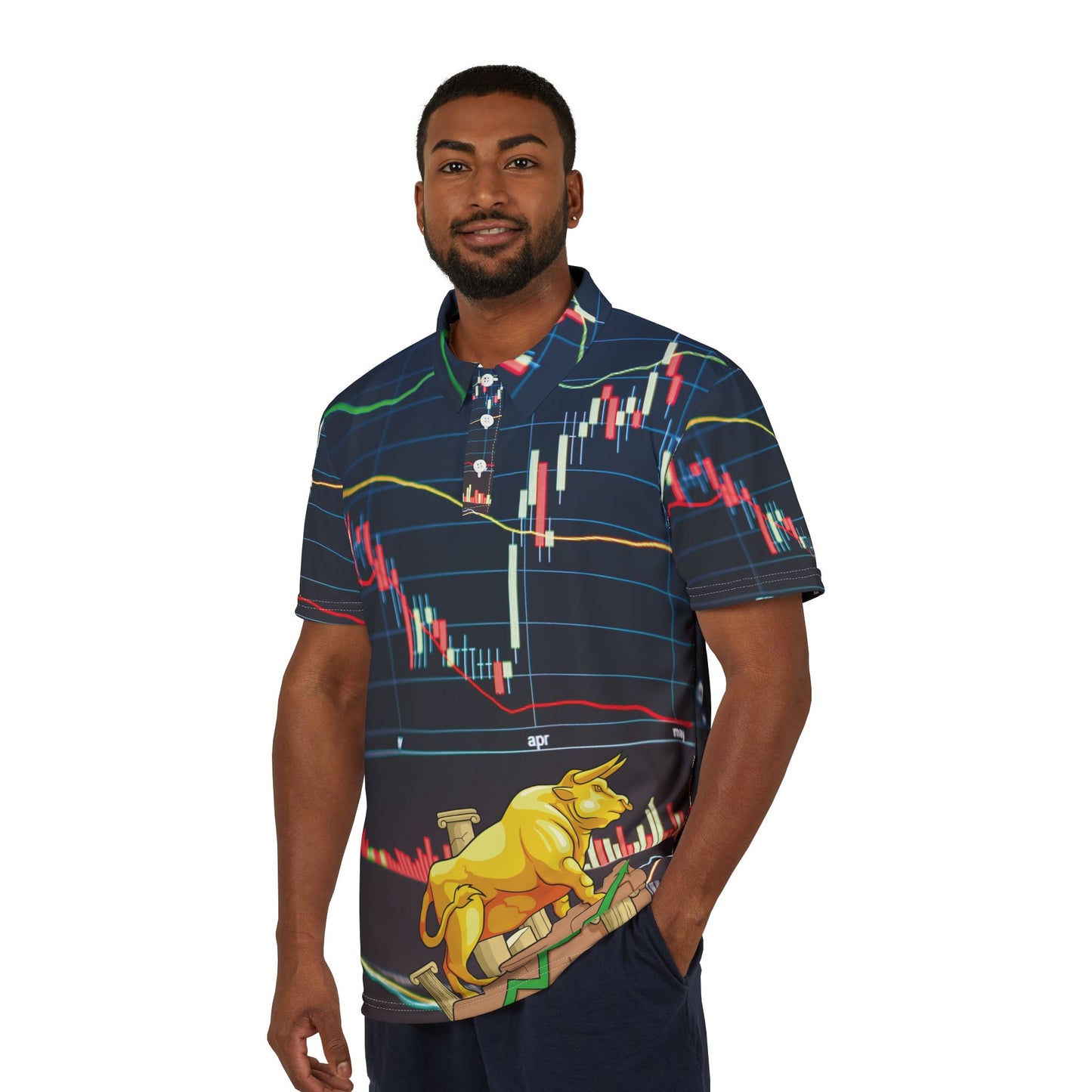 Stock Market Unisex Polo Shirt (AOP)