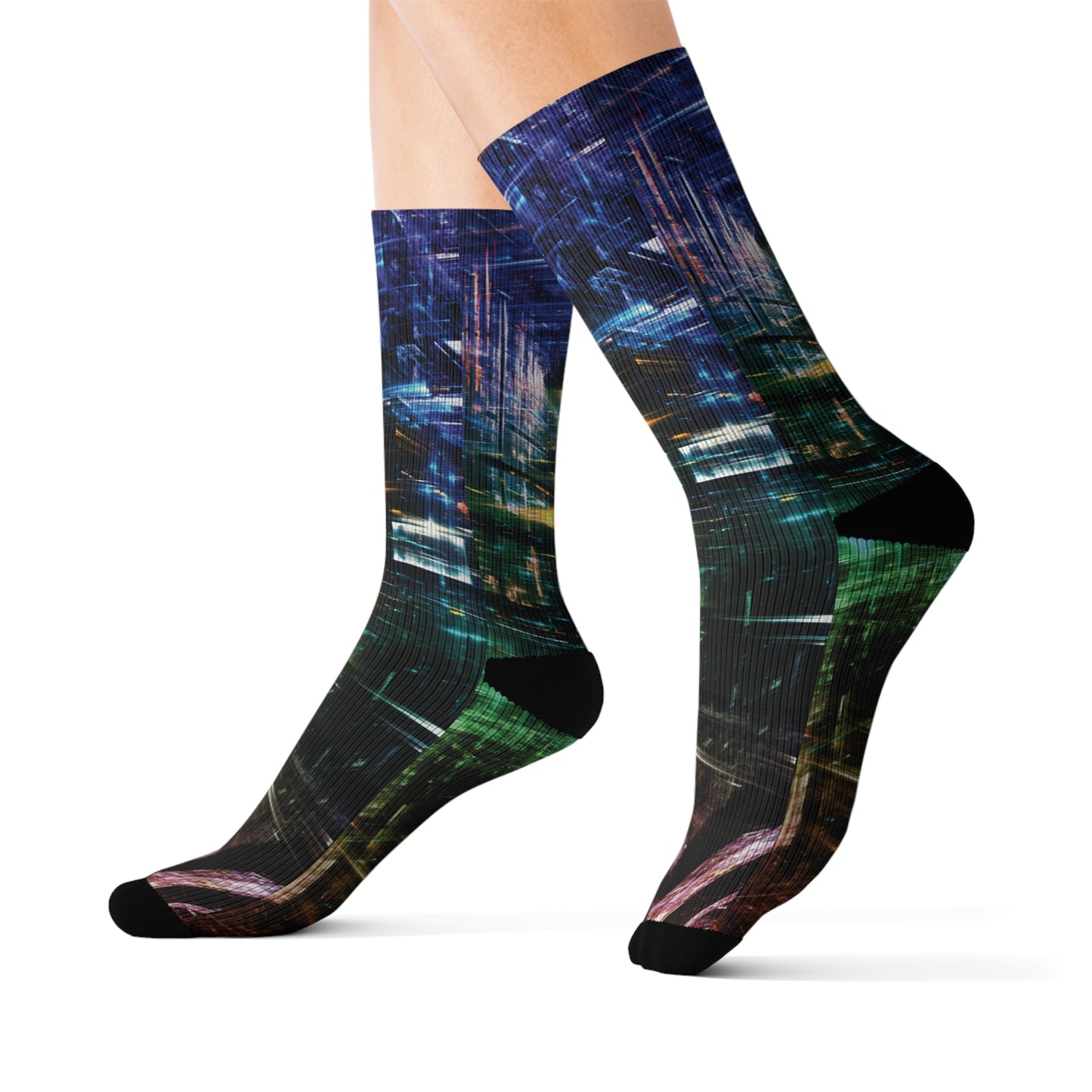 3D Lights Sublimation Socks