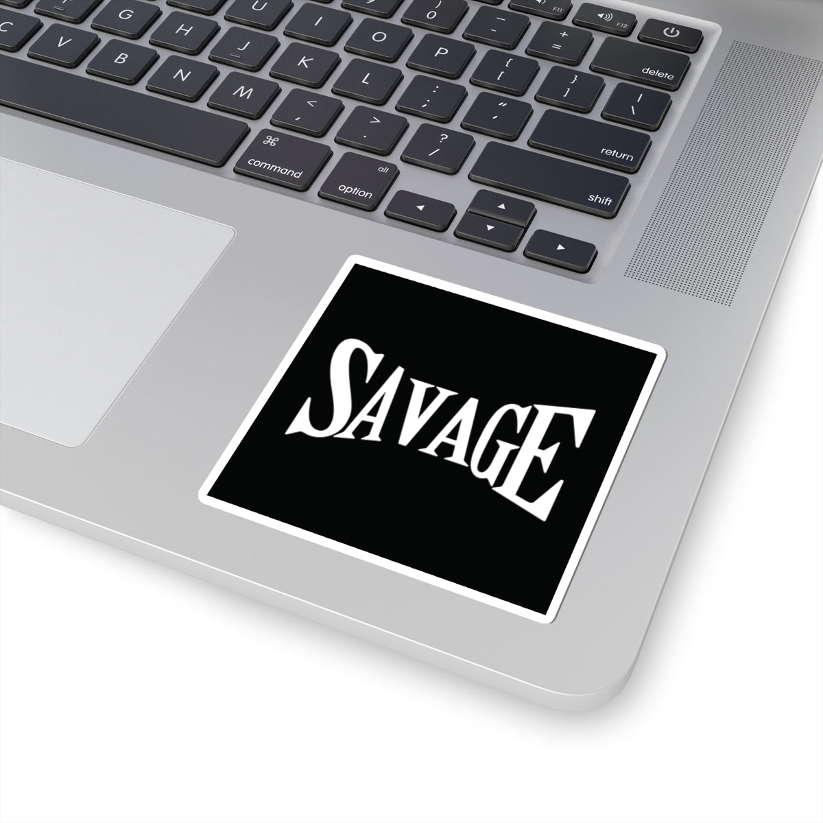 Savage Kiss-Cut Stickers | Bold Black Design for Laptops & Water Bottles | Edgy Vinyl Decals