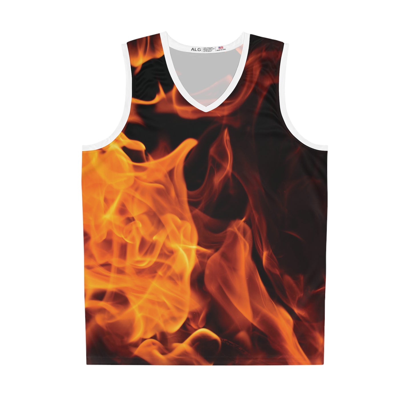 Fire Flames Basketball Jersey All Over Print