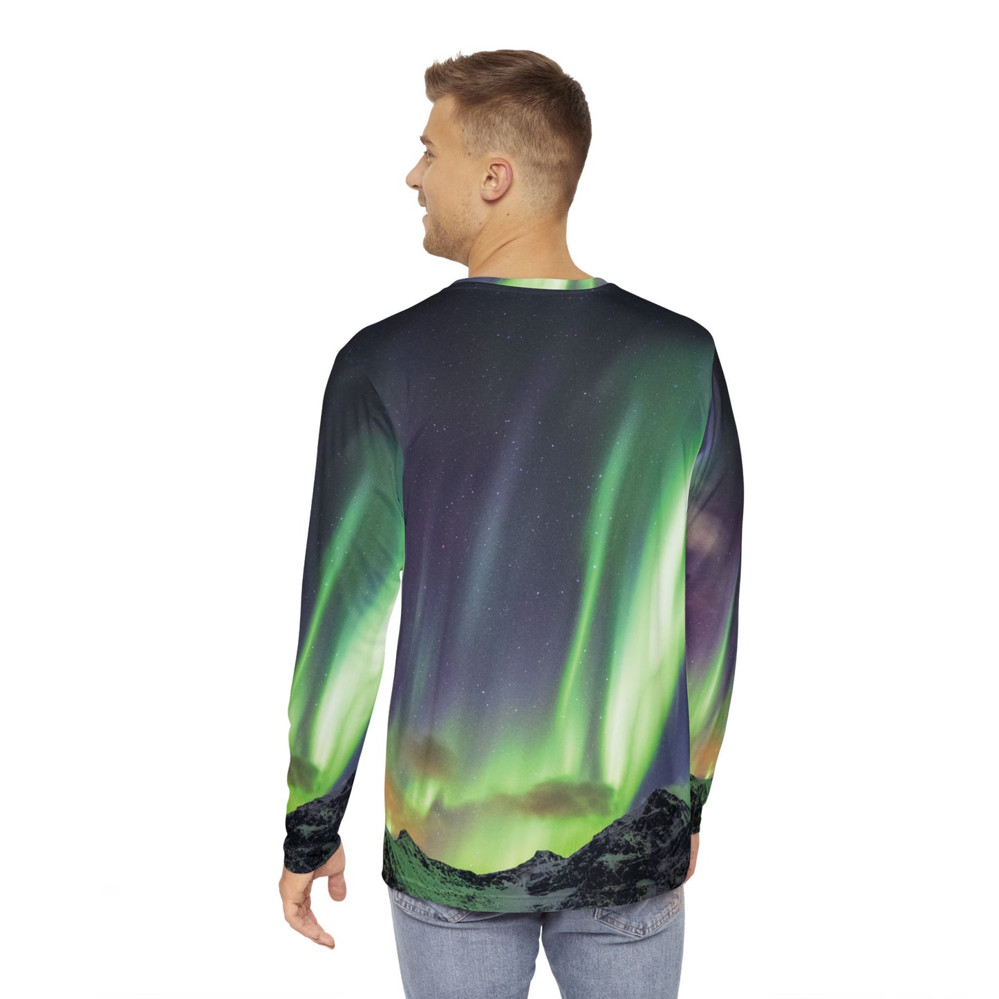 Northern Lights Men's Long Sleeve Shirt (AOP)