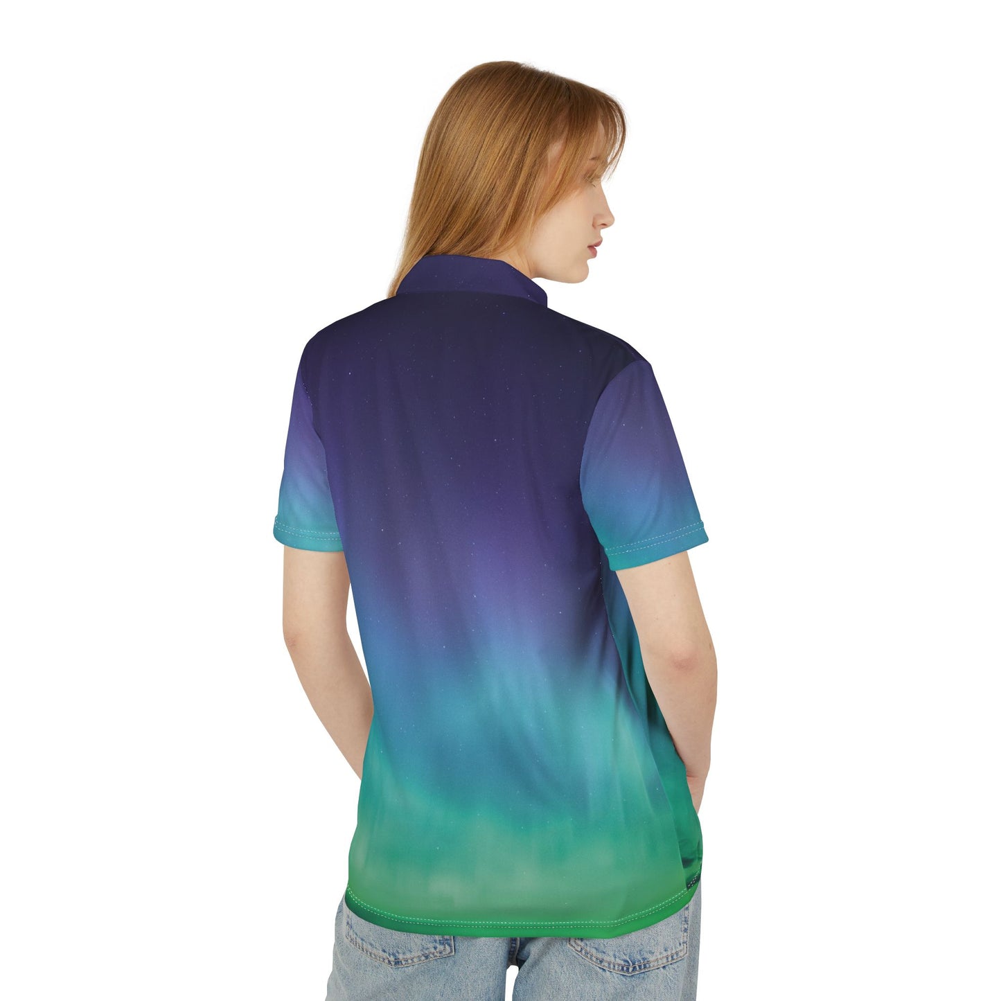 The Northern Lights Unisex Polo Shirt (AOP)