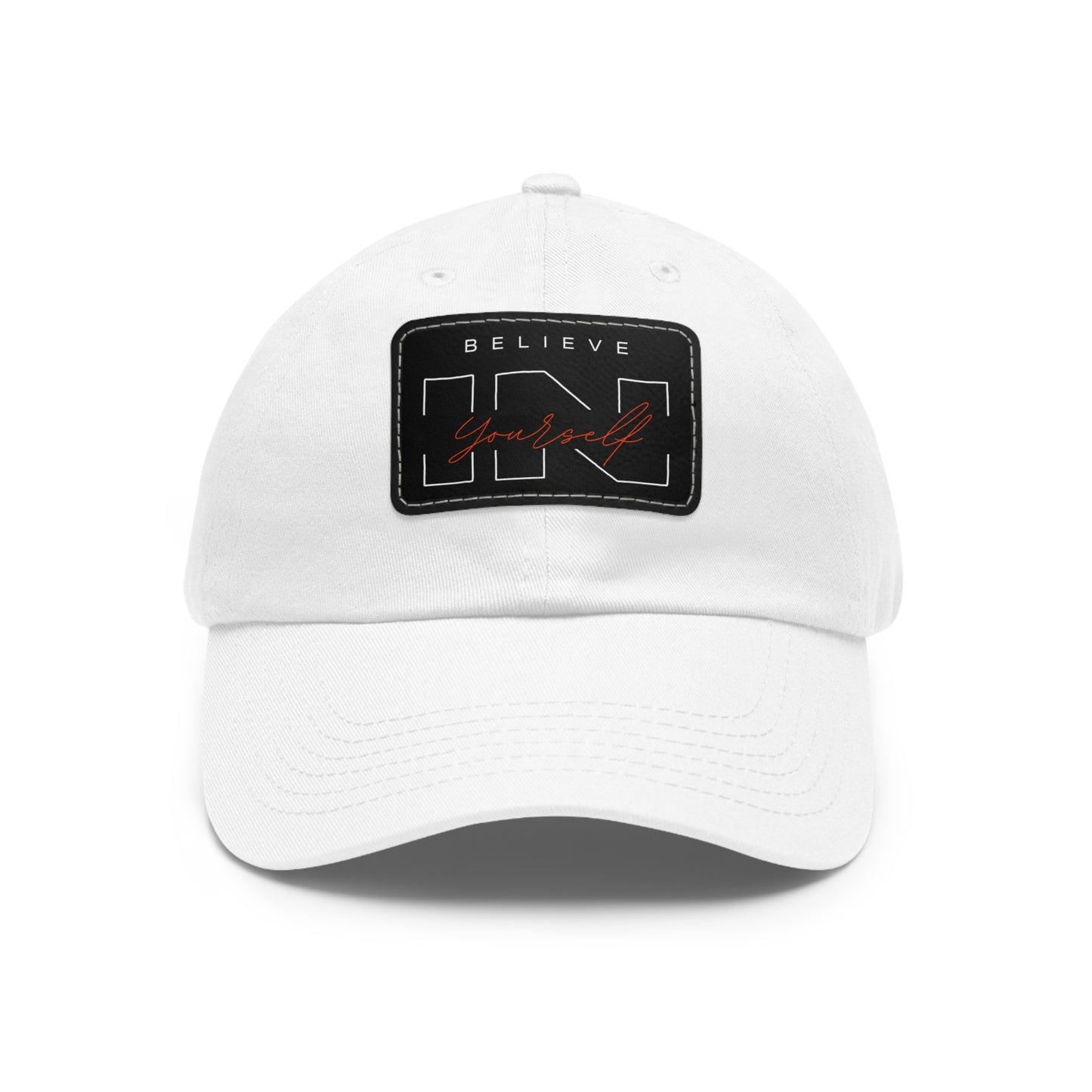 Stylish Dad Hat with Leather Patch - Believe in Yourself