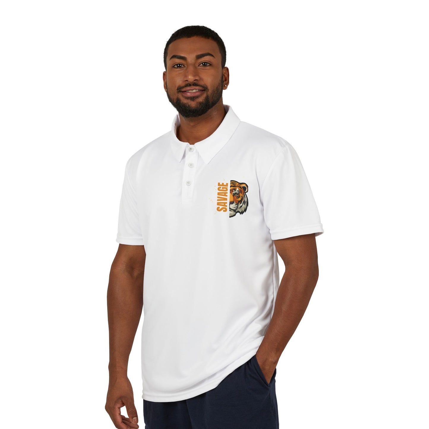 Sleek Wild Tiger Unisex Polo Shirt