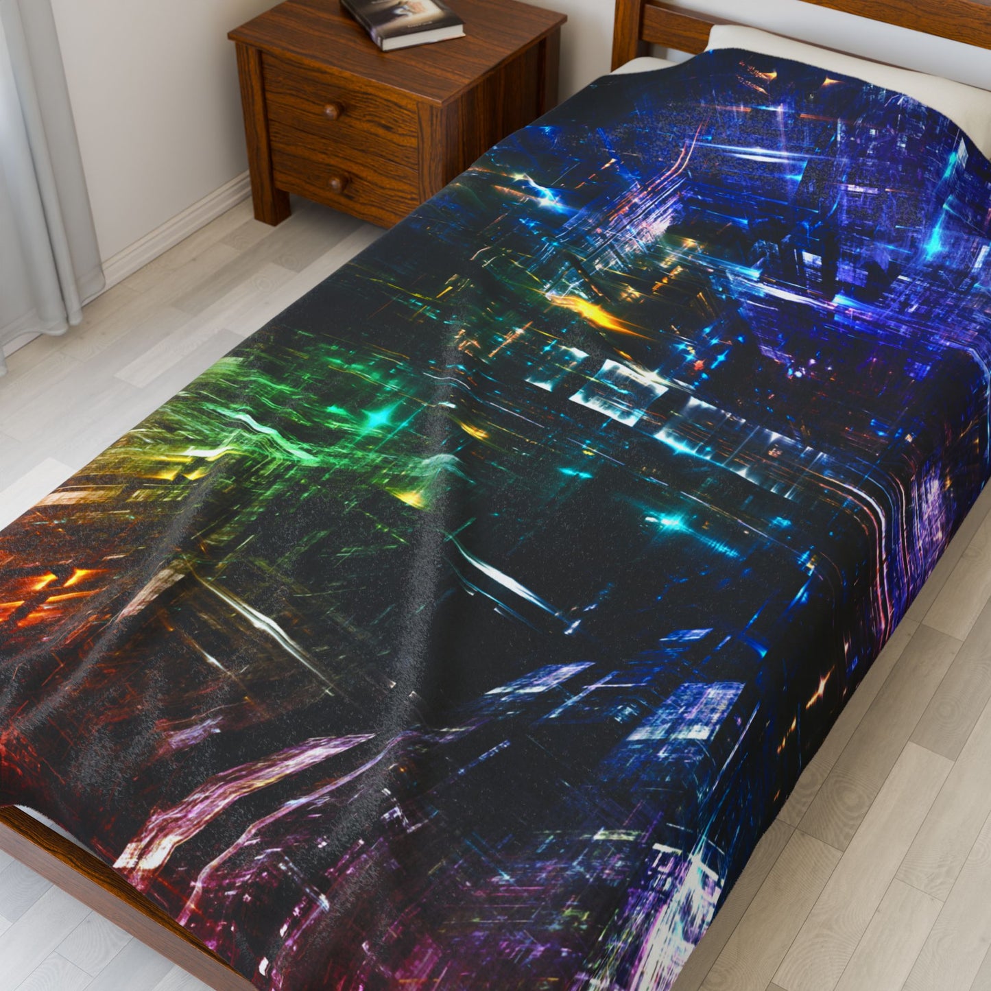 3D Lights Blanket, Polyester Warm and Cozy
