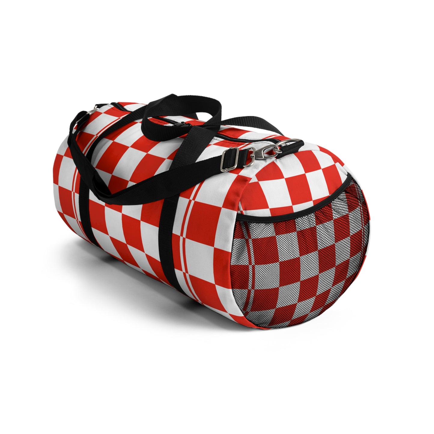 Red Checkered Duffel Bag | Gym Bag, Red and White