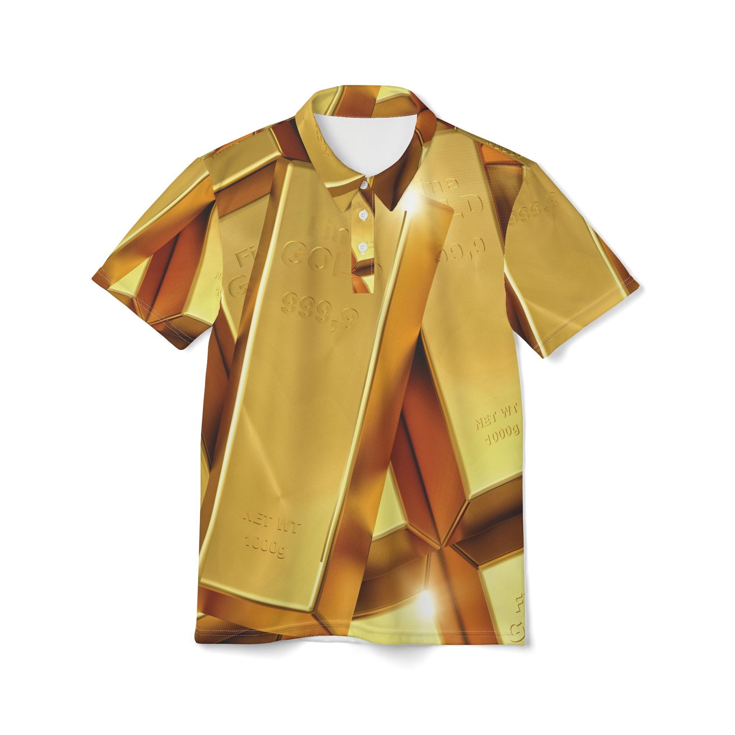 Gold Bars Polo Shirt All Over Print