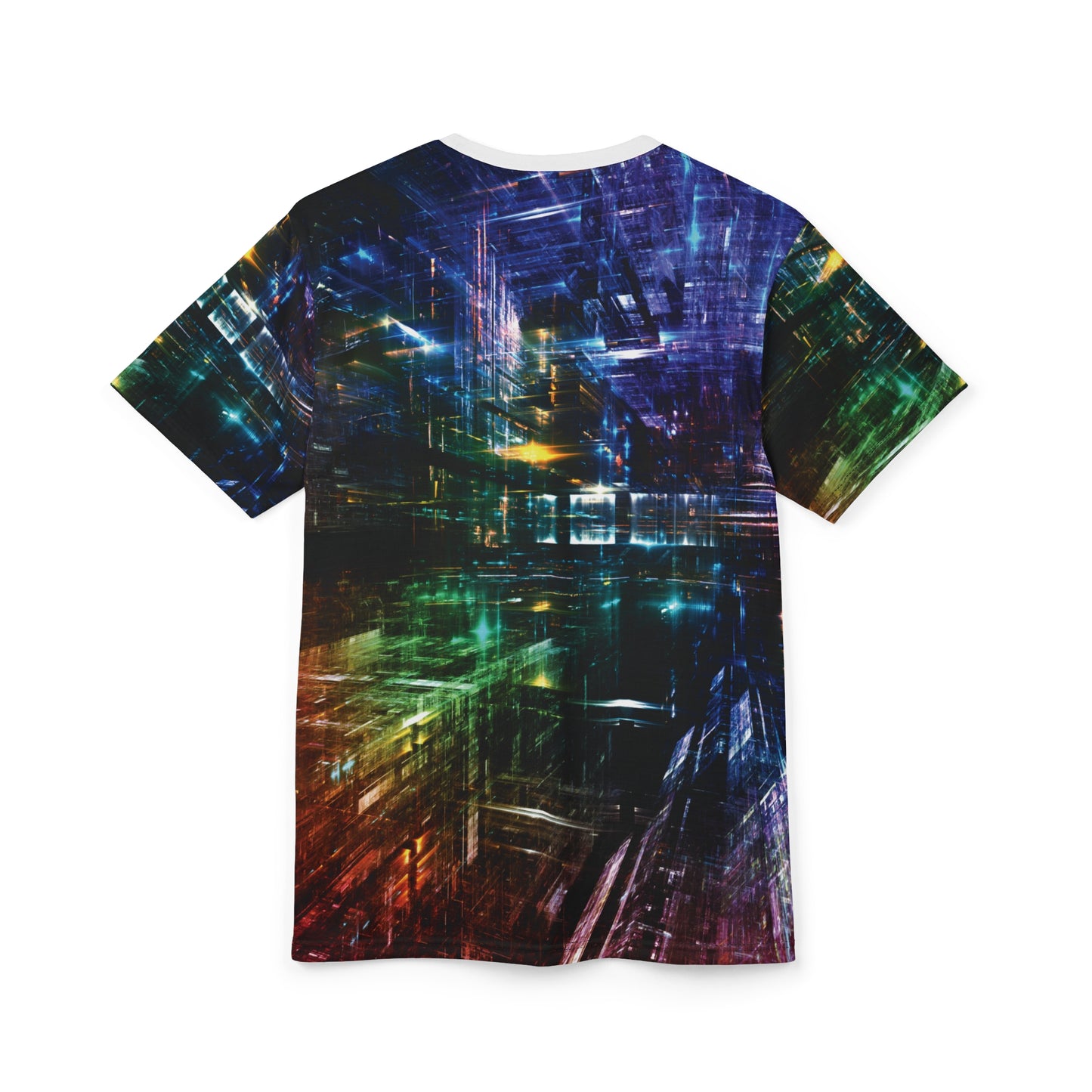 3D Lights T-Shirt All Over Print, Cool Design T-Shirt Polyester