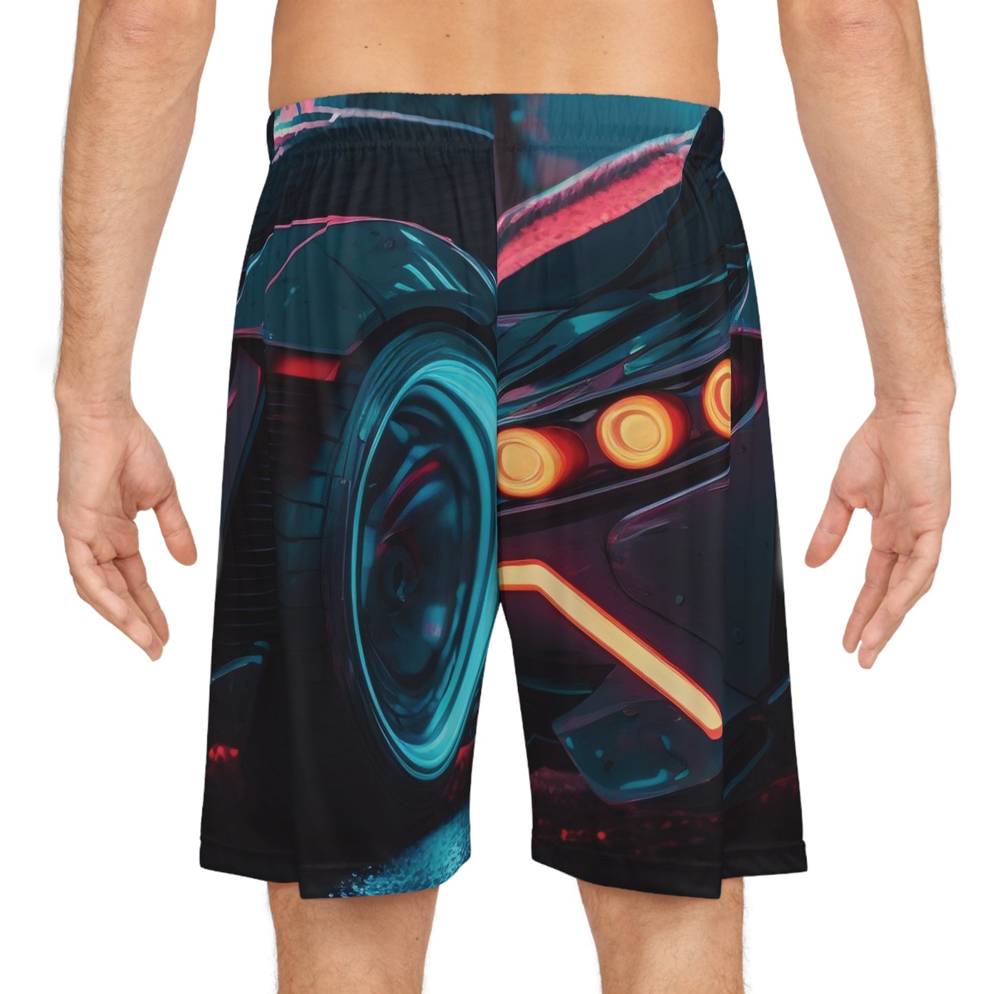 Neon Car Basketball Shorts (AOP)