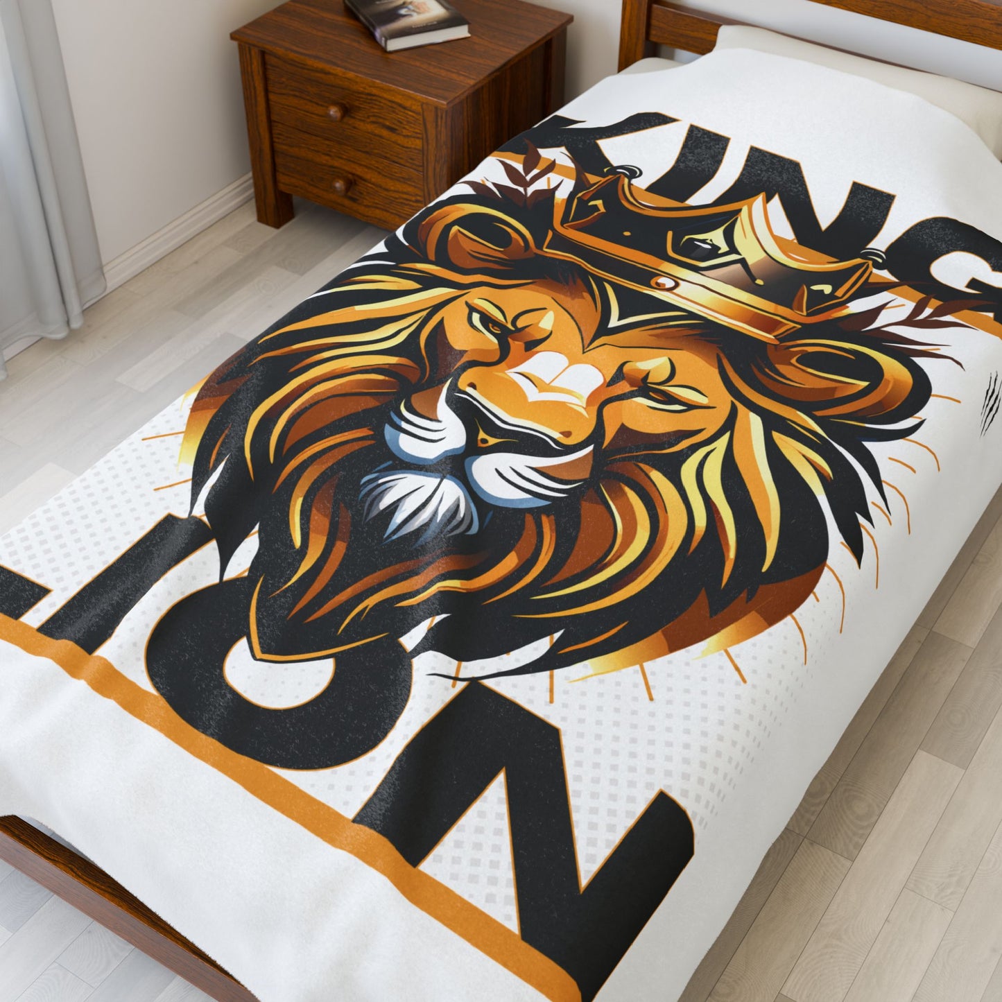 King Lion Velveteen Plush Blanket