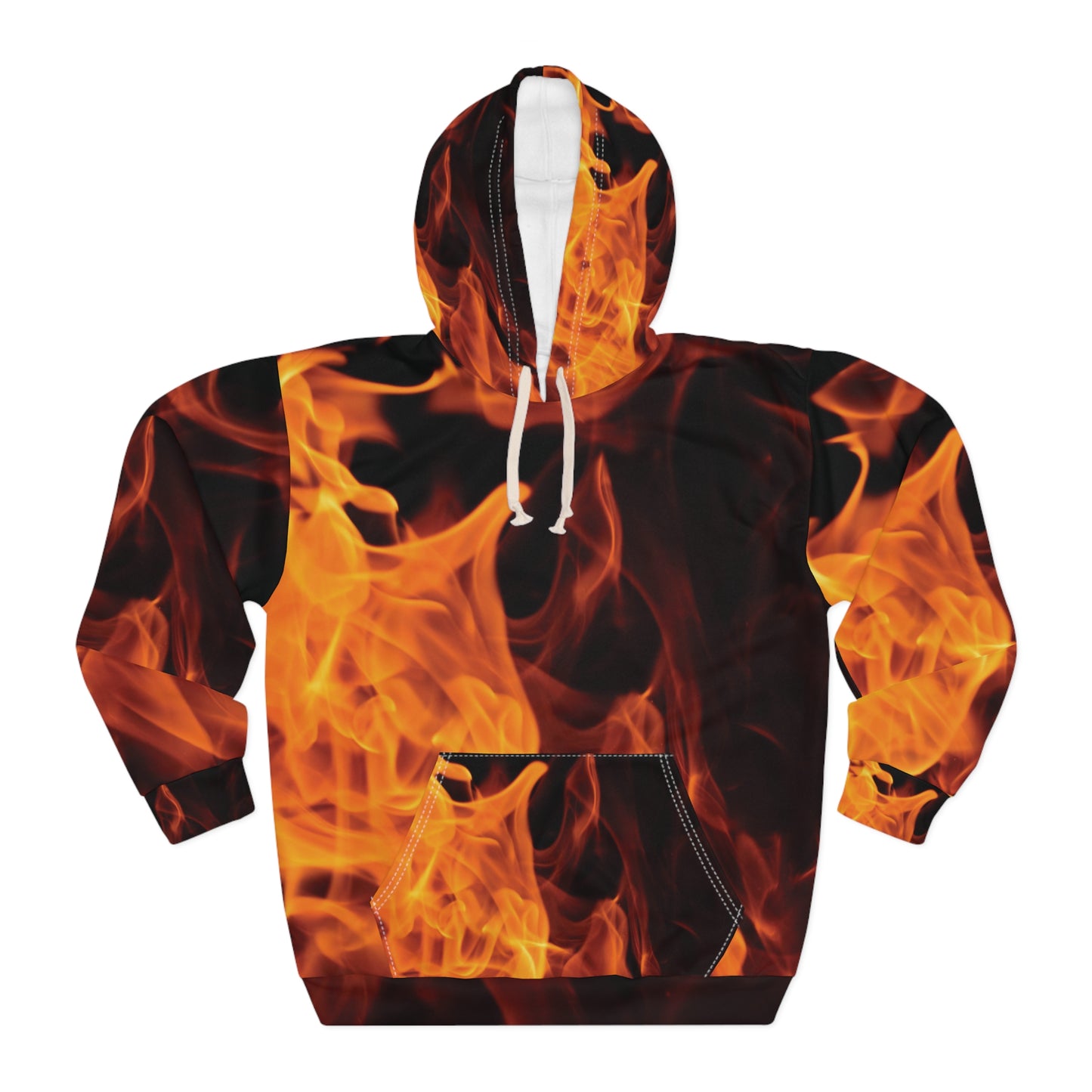 Fire Flames All Over Print Hoodie
