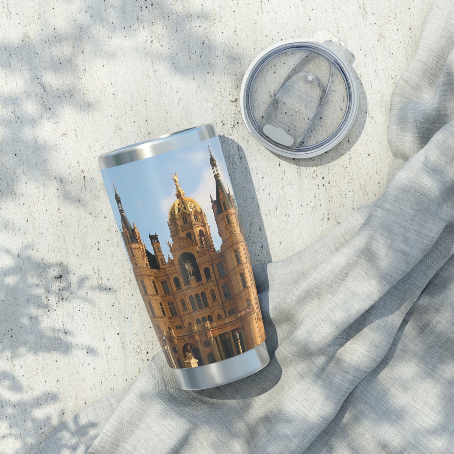 Vagabond Travel 20oz Tumbler - Castle Design Stylish and Durable Drinkware for Adventurers