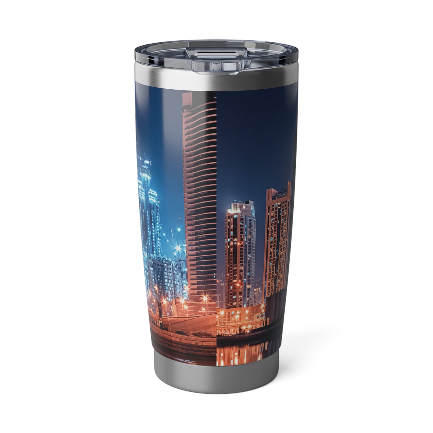 Dubai 20oz Travel Tumbler - Urban Nightscape Design for Adventurers