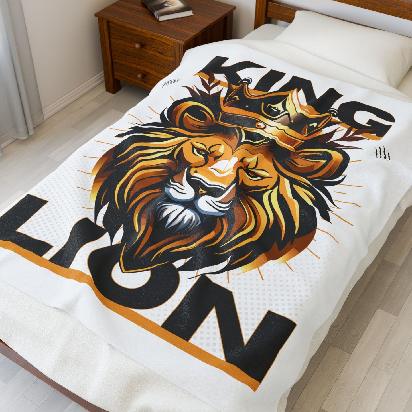 King Lion Velveteen Plush Blanket