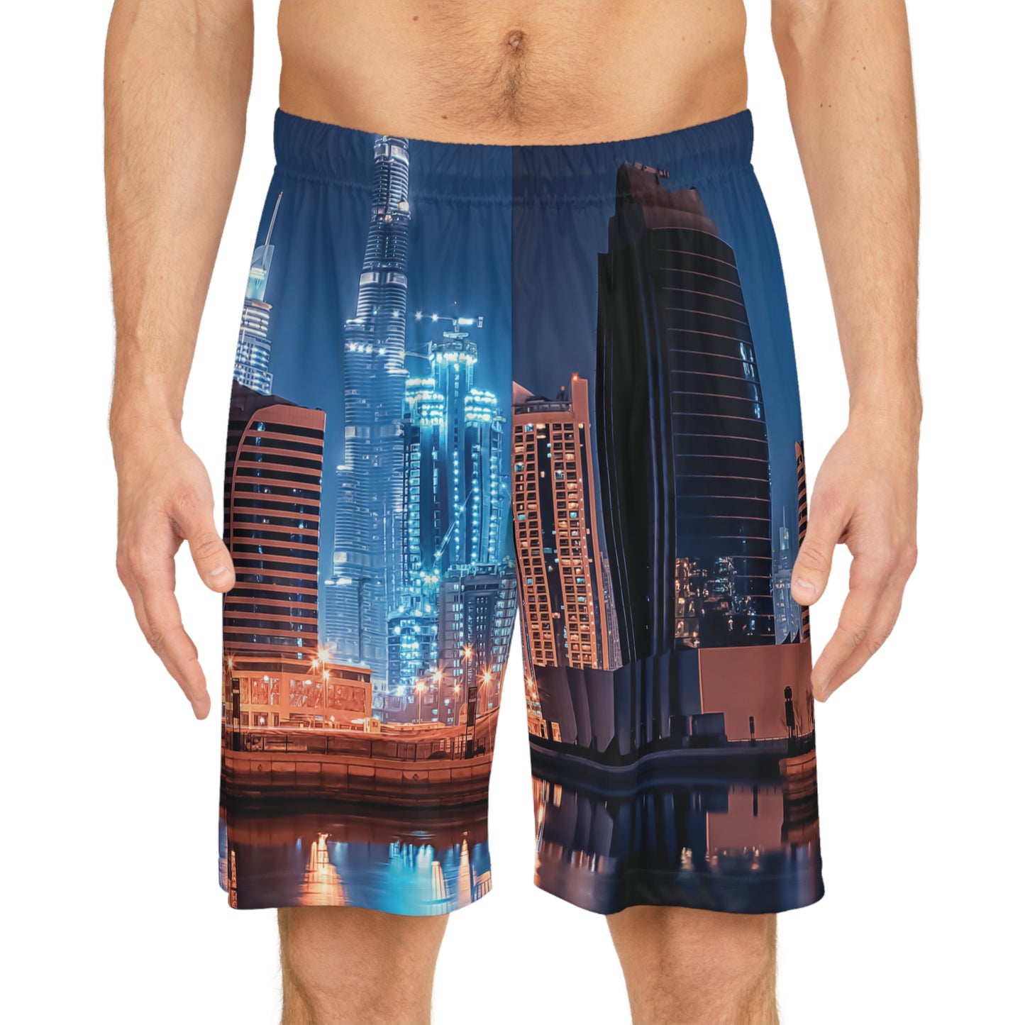 Dubai City Basketball Shorts, All Over Print