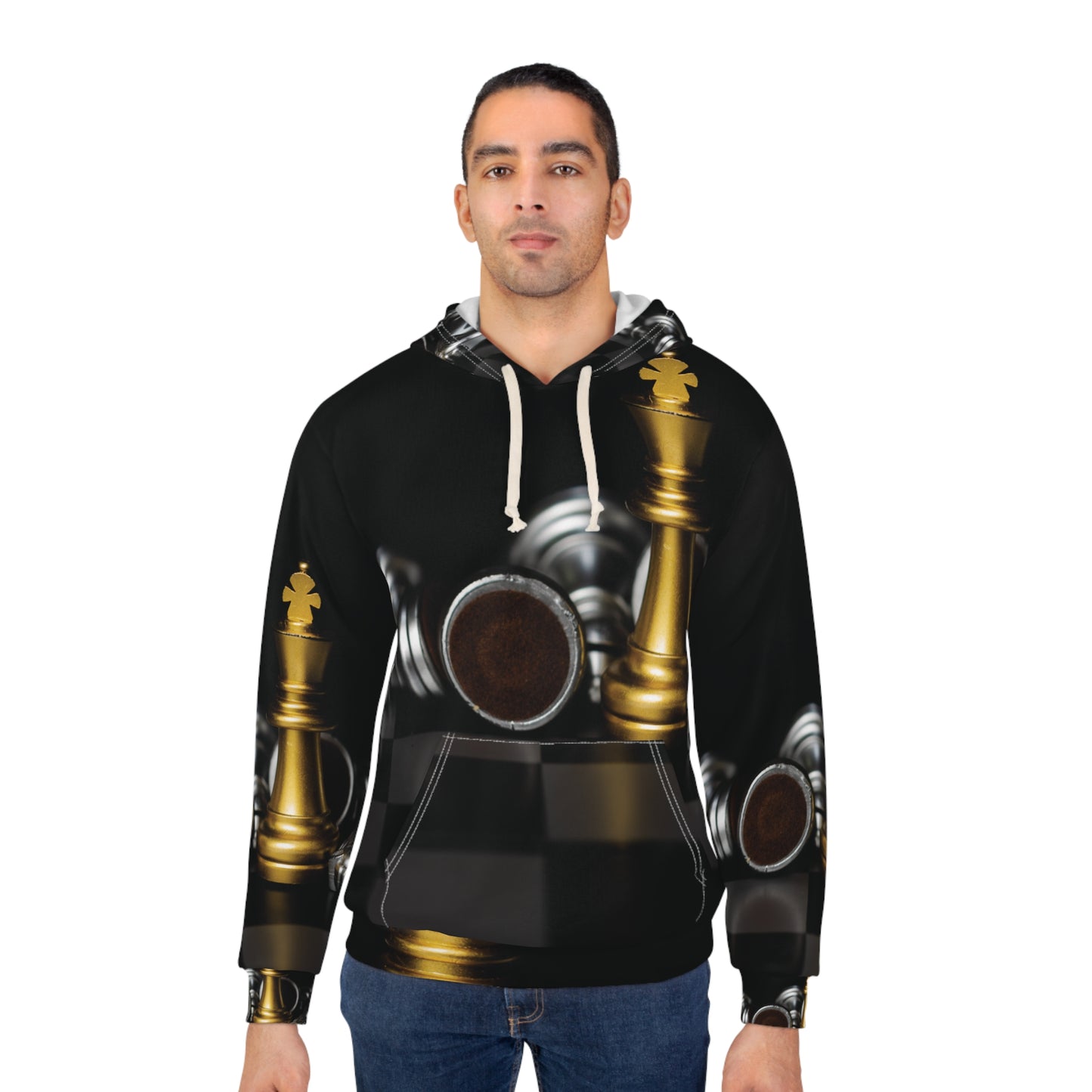 King Chess Hoodie, Warm and Cozy, Polyester, Graphic Hoodie