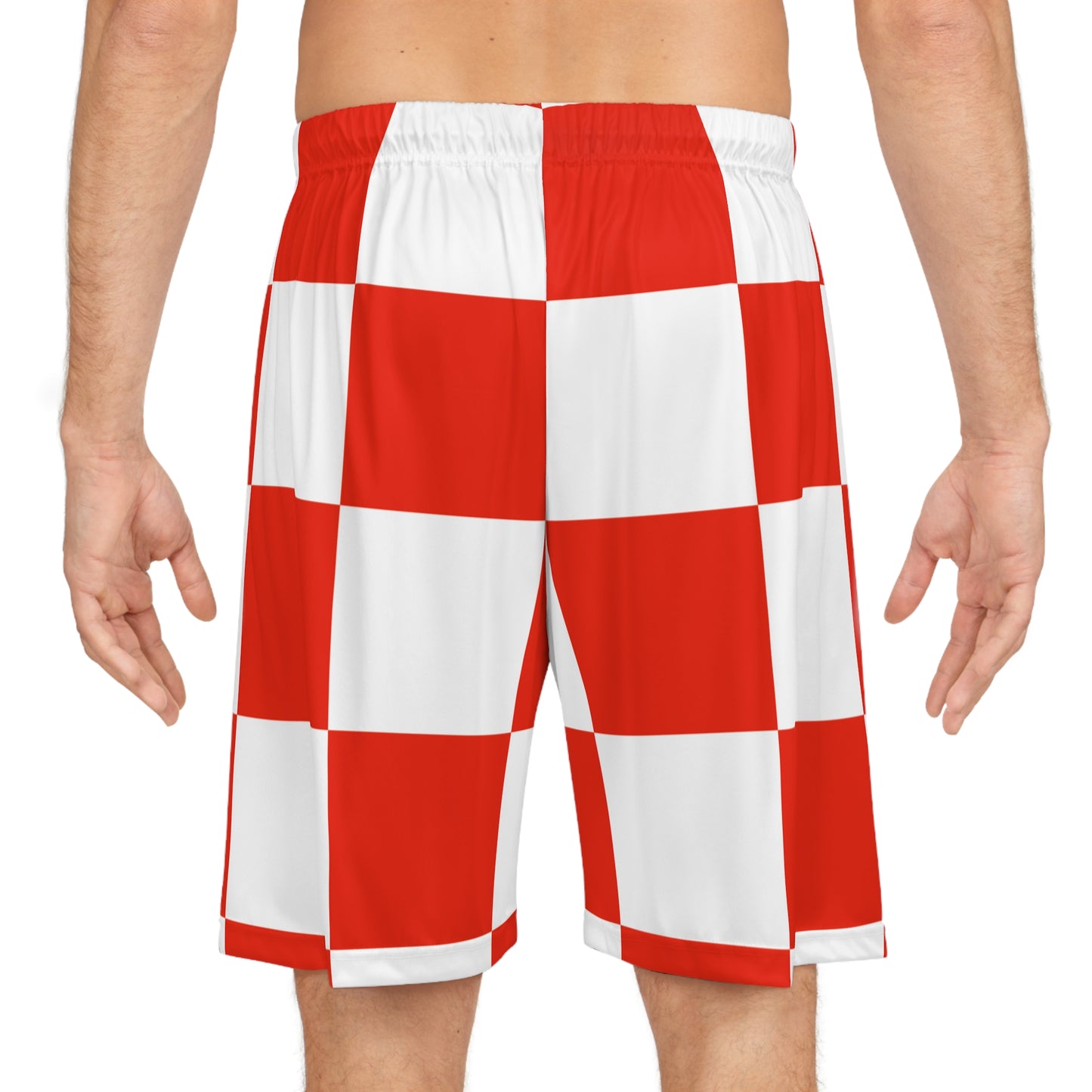 Red Checkered Basketball Shorts