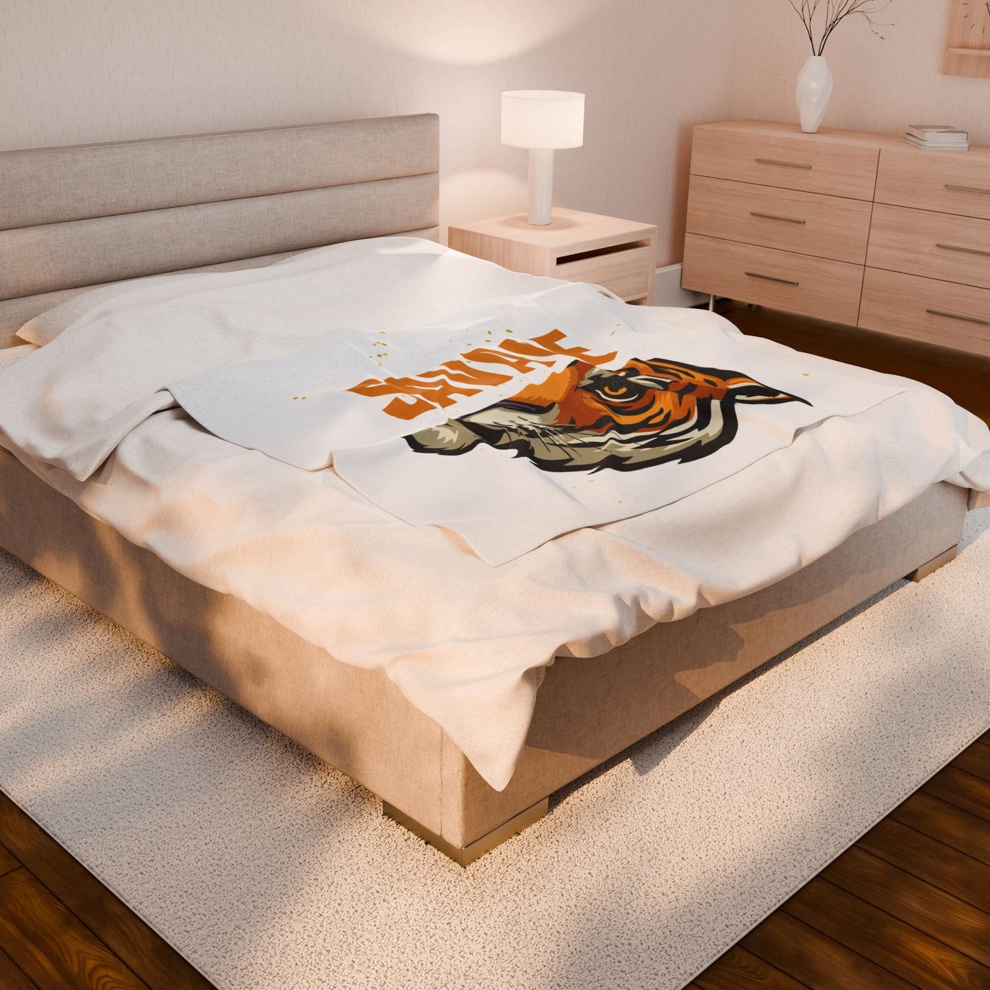 Savage Tiger Velveteen Plush Blanket