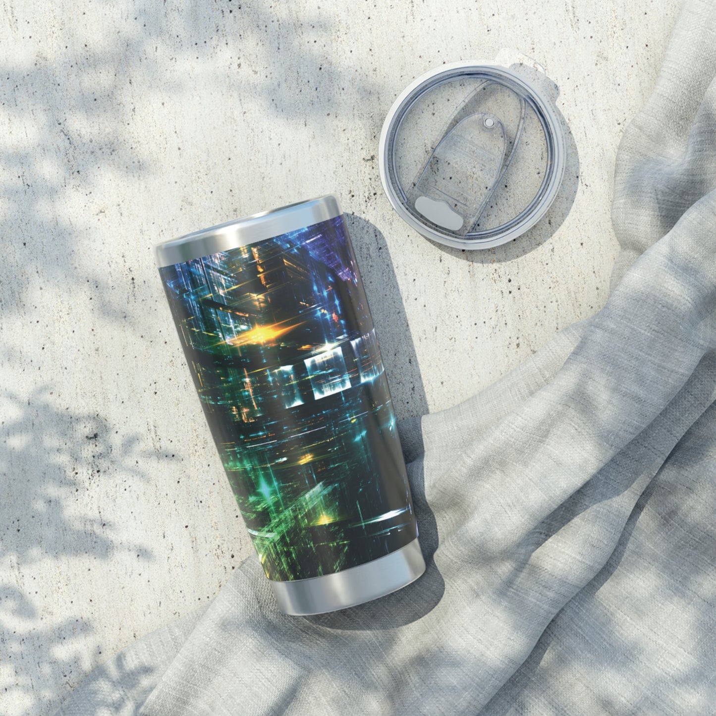 Vagabond 20oz Tumbler - Futuristic Urban Design for On-the-Go Lifestyle
