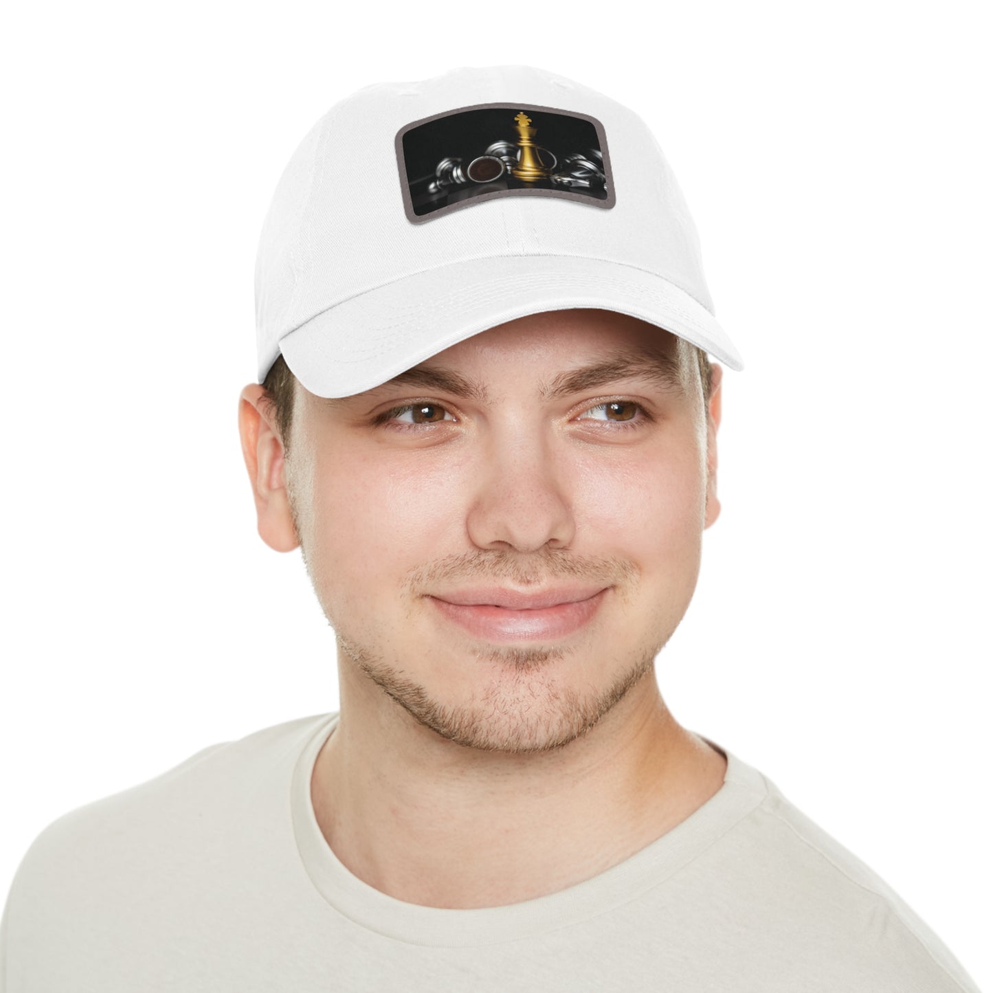 Chess Dad Hat with Leather Patch - Stylish Cap for Game Lovers