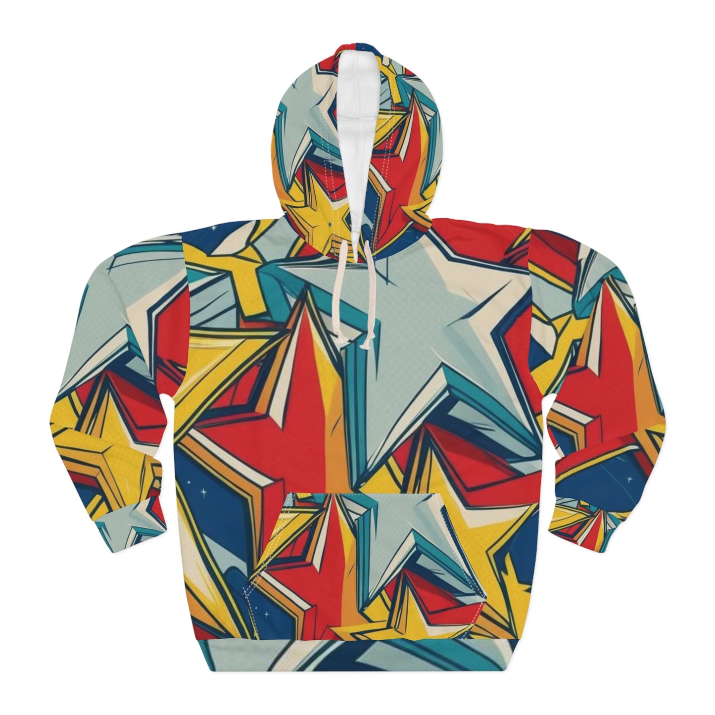 Artistic Stars Hoodie, All Over Print, Premium Hoodie