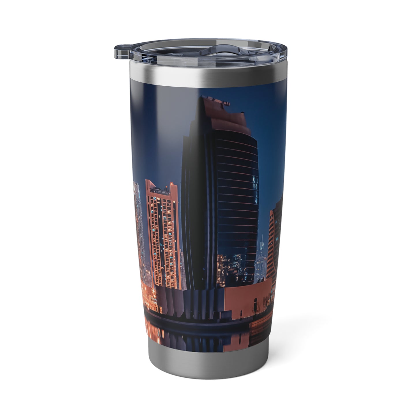 Dubai 20oz Travel Tumbler - Urban Nightscape Design for Adventurers