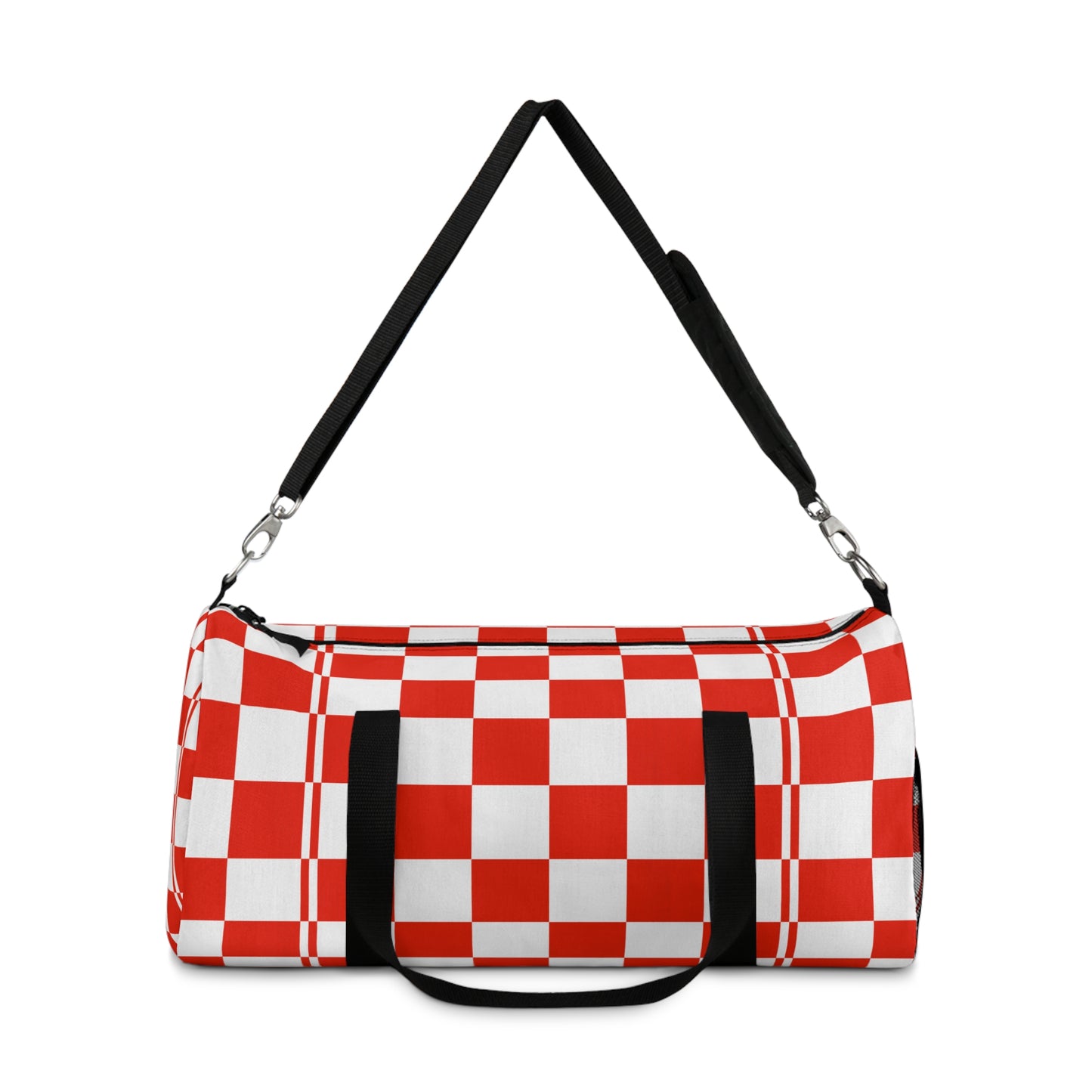 Red Checkered Duffel Bag | Gym Bag, Red and White