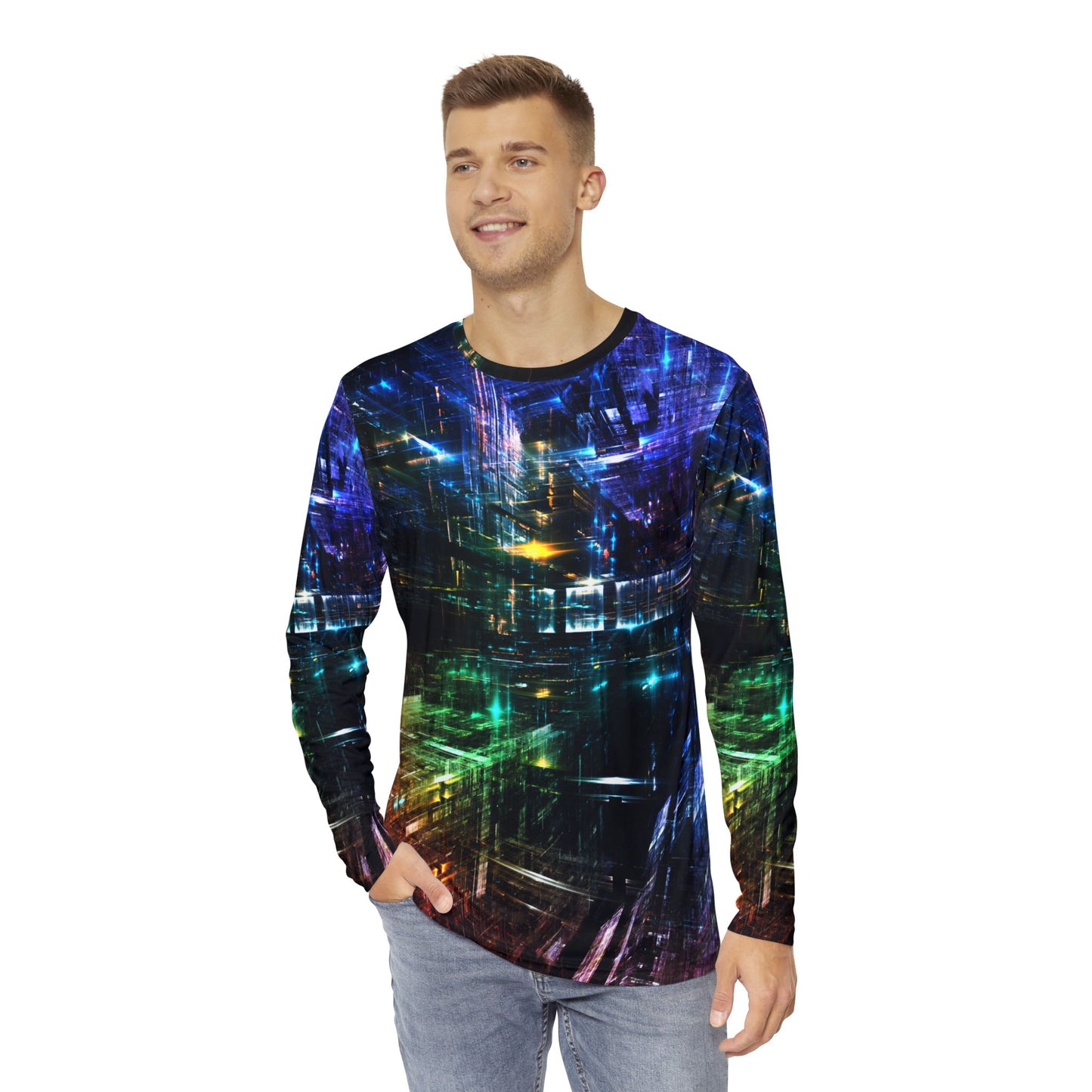 3D Lights Men's Long Sleeve Shirt
