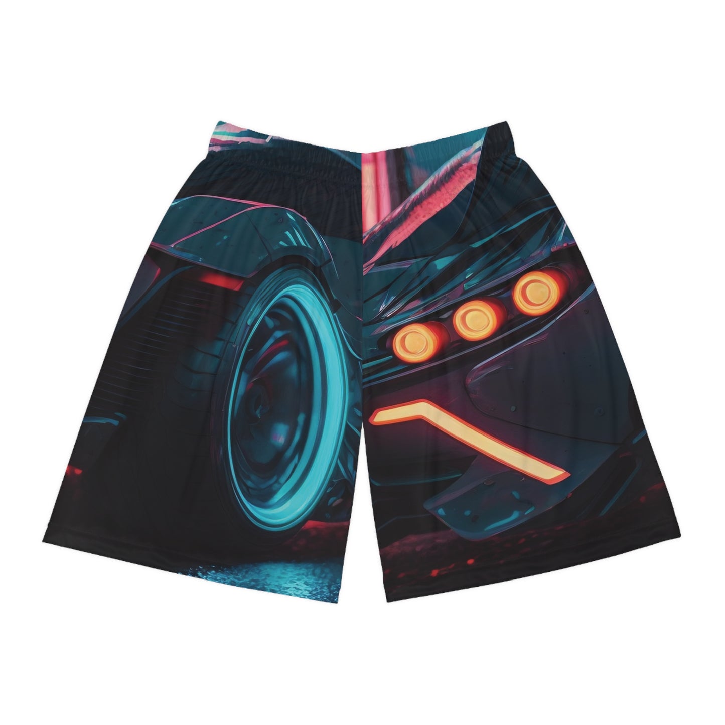 Sports Car Basketball Shorts All Over Print