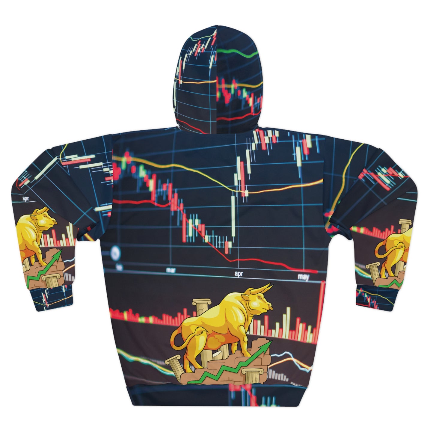 Stock Market Unisex Pullover Hoodie (AOP)